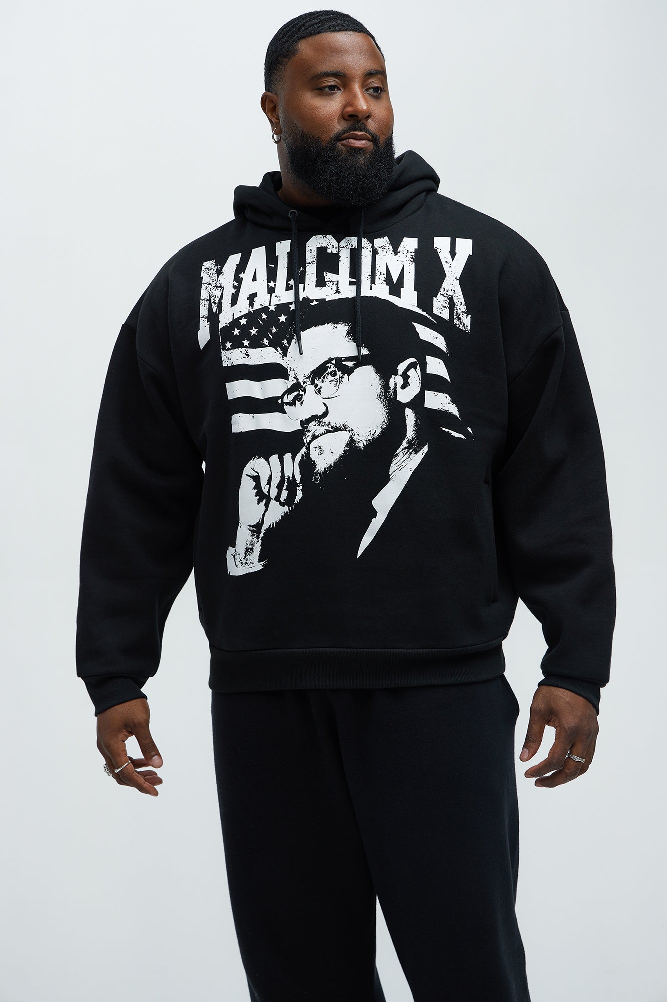 Malcom X Profound Mind Hoodie - Black - Image 5