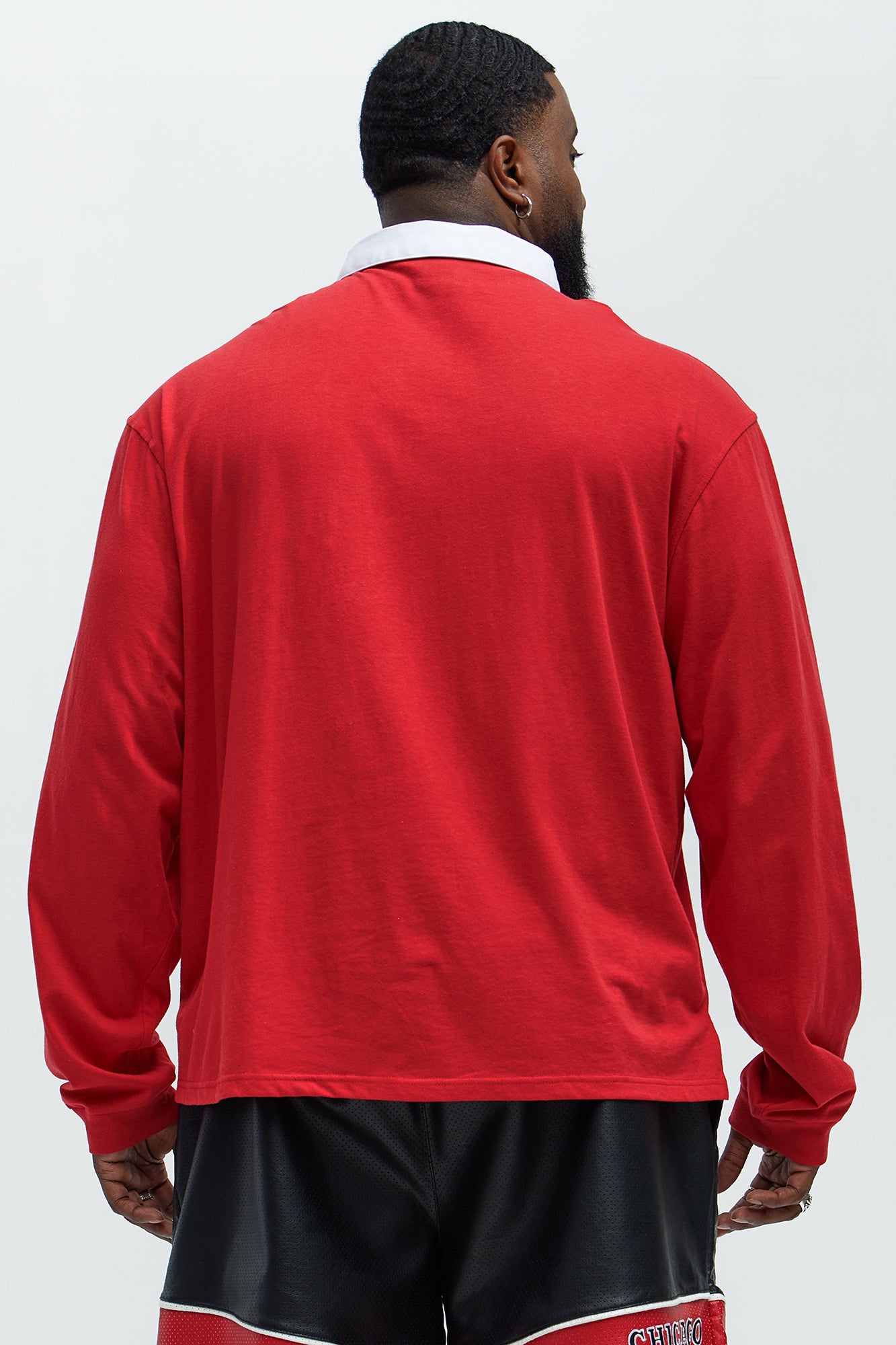 Bulls Flanker Long Sleeve Polo - Red - Image 7