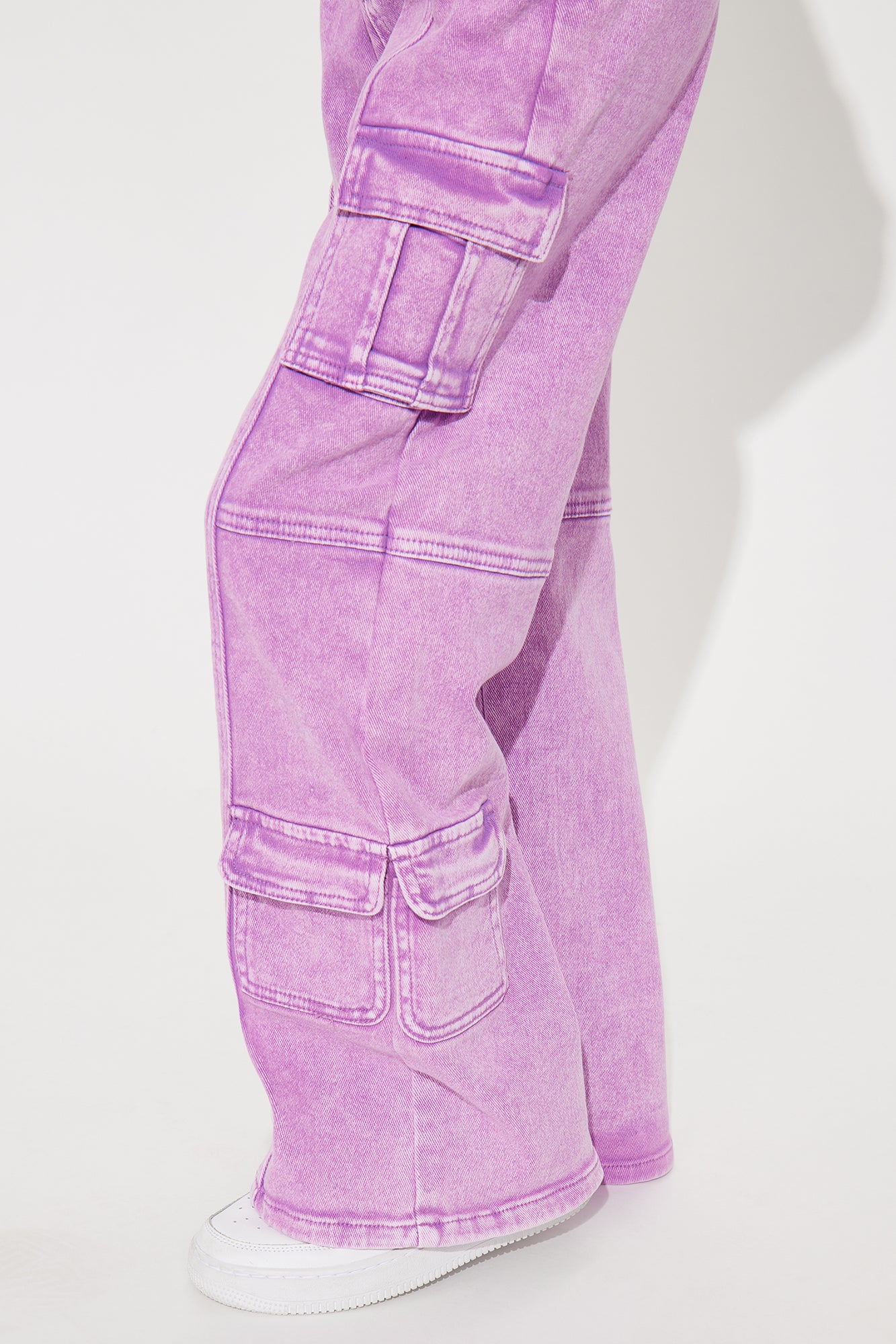 Mini Romy Cargo Jeans - Lavender - Image 3