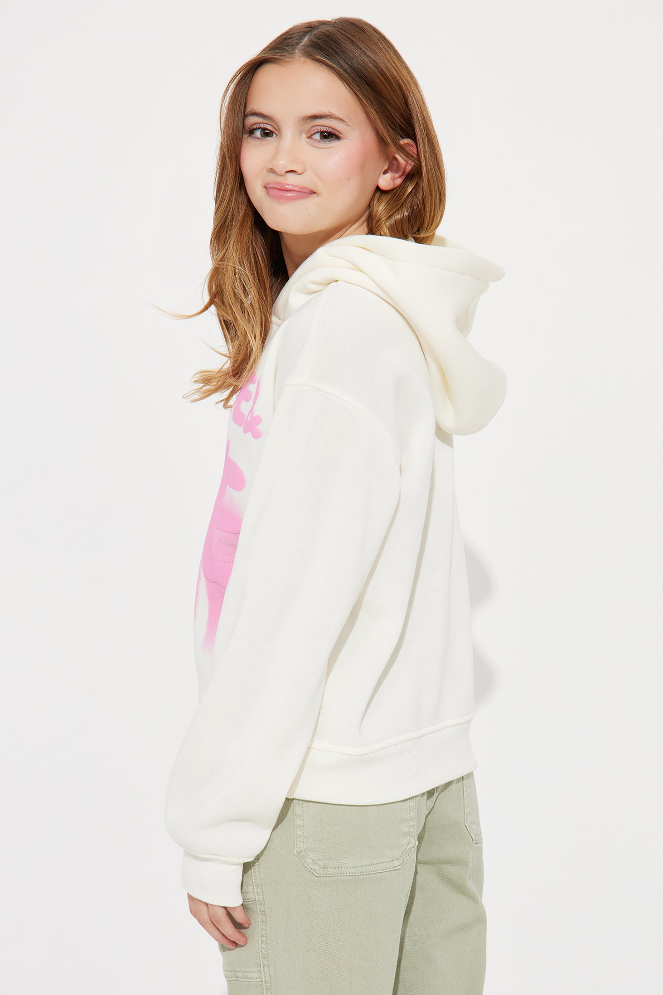 Mini Attitude and Love Hoodie - Cream/combo - Image 3