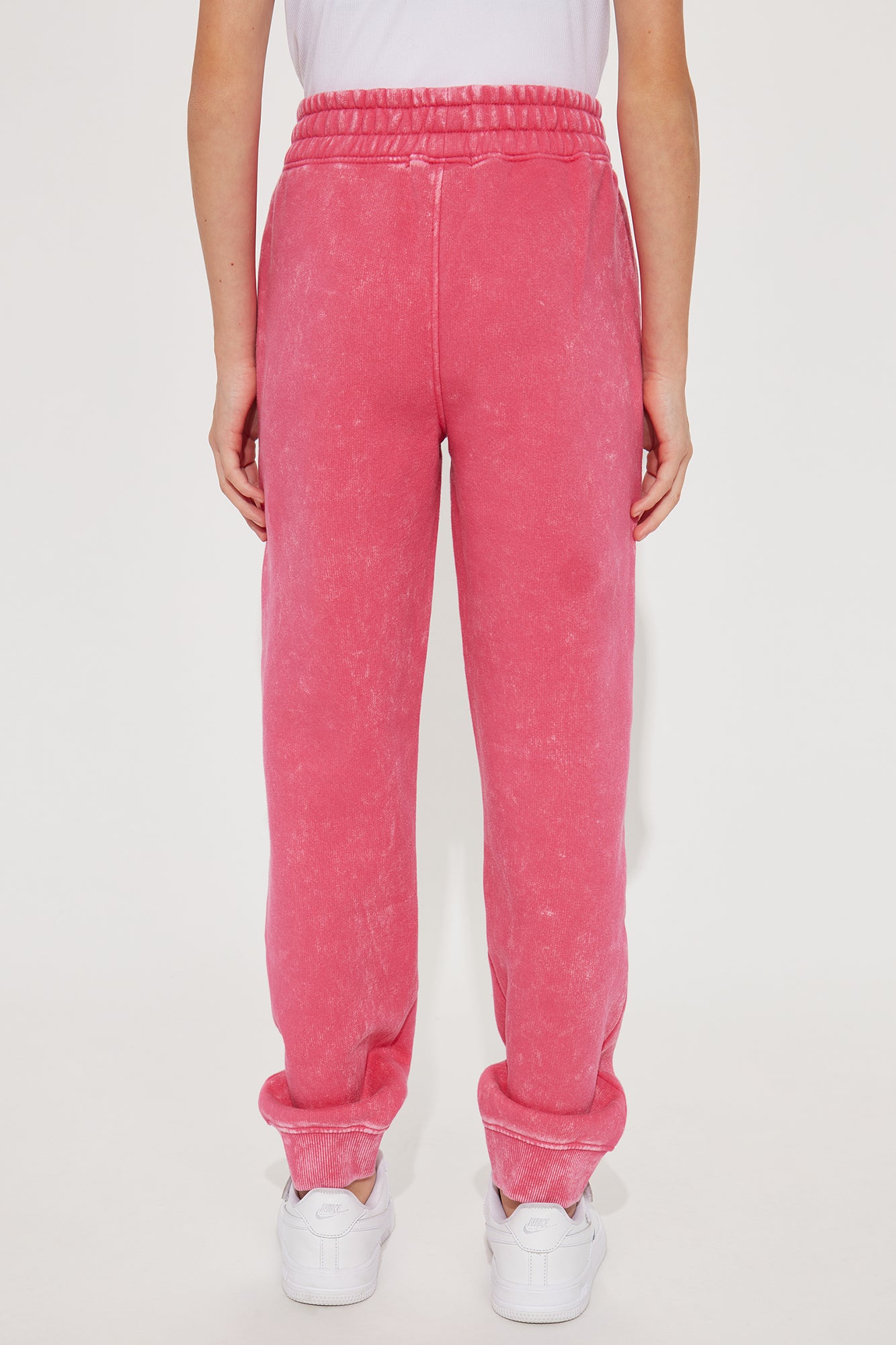 Mini Aaliyah Washed Lounge Jogger - Fuchsia - Image 3