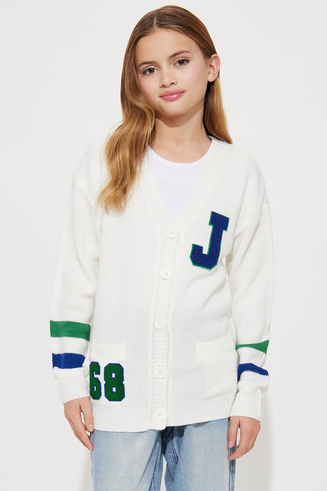 Mini Book Smart Cardigan - Ivory/combo - Image 4