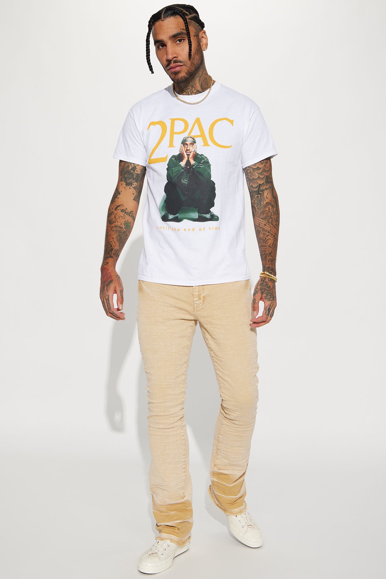 Tupac Until The End Of Time Short Sleeve Tee - White - Image 4