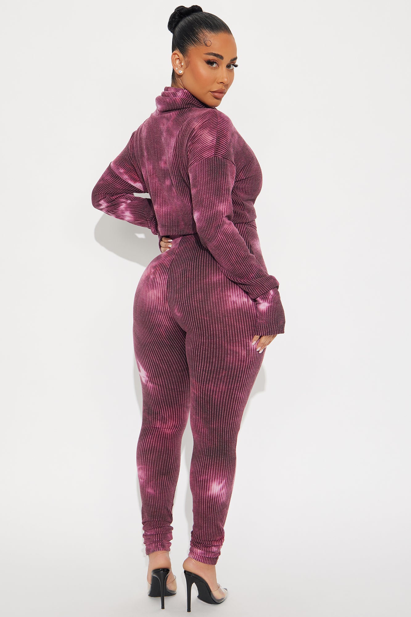 Thinking It Over Tie Dye Jumpsuit Set - Purple/combo - Image 4
