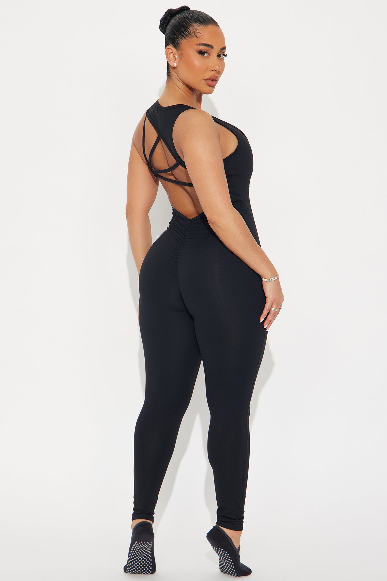 Natural Curve Super Soft Active Jumpsuit - Black - Image 4