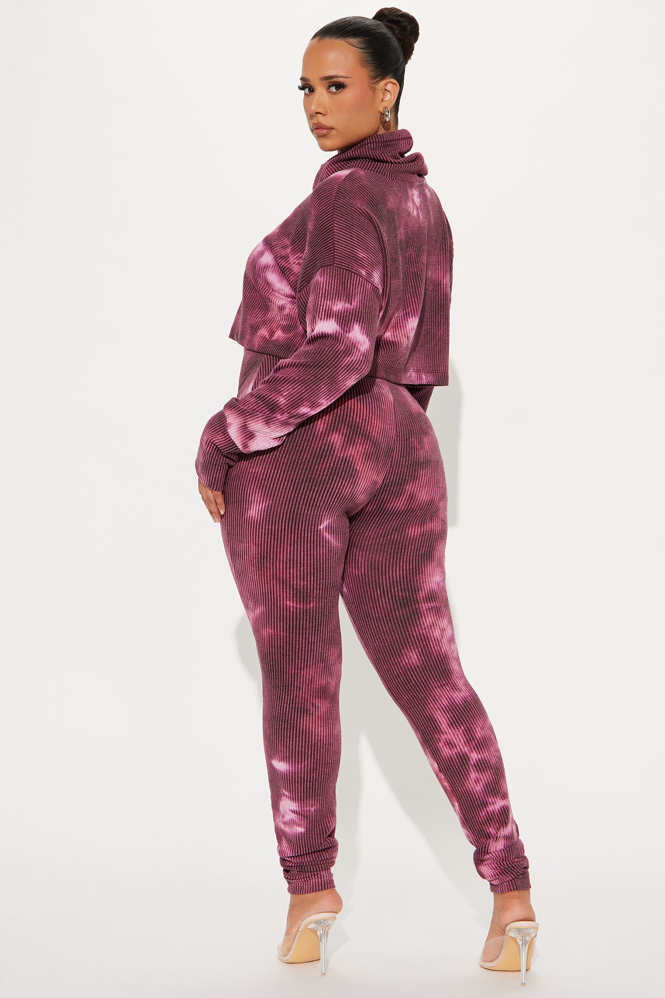 Thinking It Over Tie Dye Jumpsuit Set - Purple/combo - Image 8