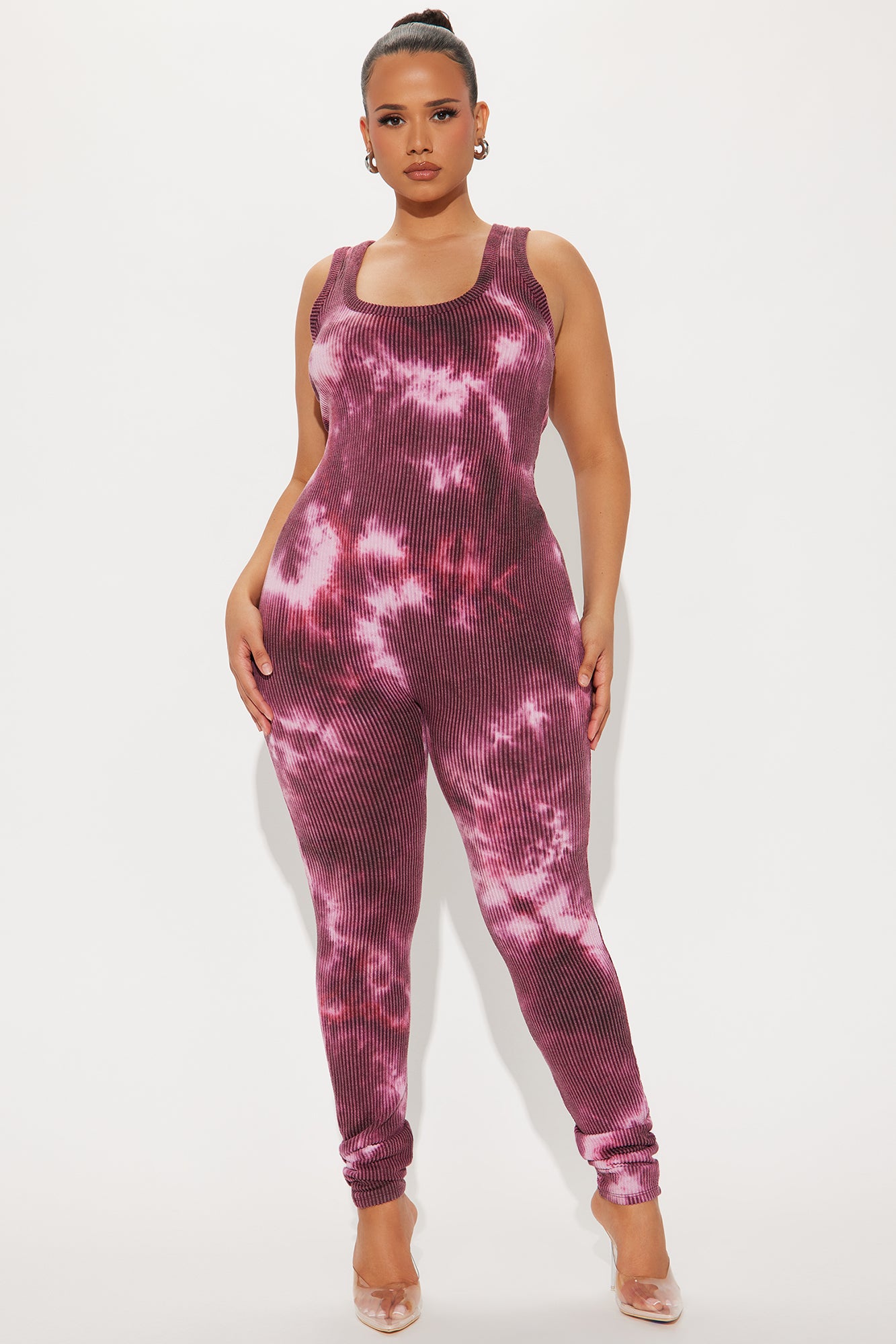 Thinking It Over Tie Dye Jumpsuit Set - Purple/combo - Image 7