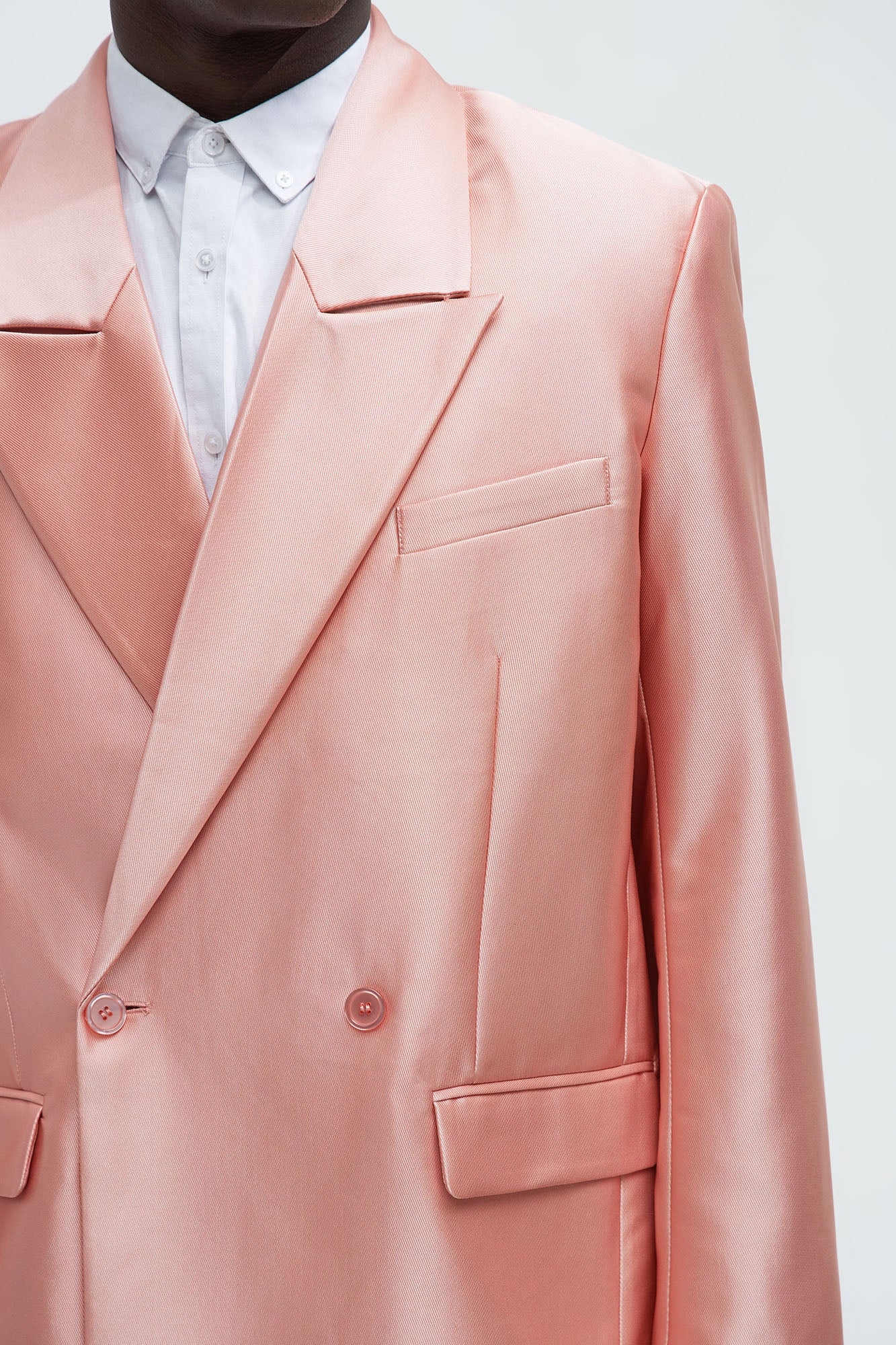Call On Me Boxy Double Breasted Suit Jacket - Mauve - Image 3