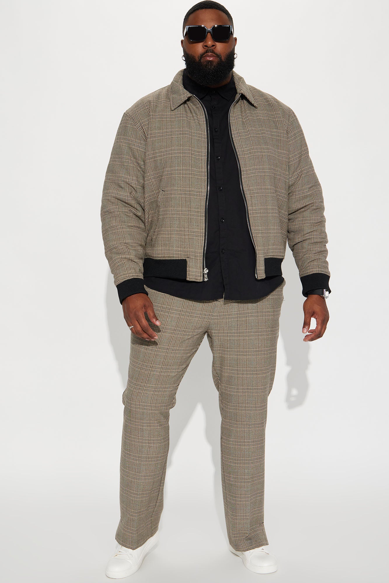 Anderson Plaid Bomber Jacket - Camel/combo - Image 7