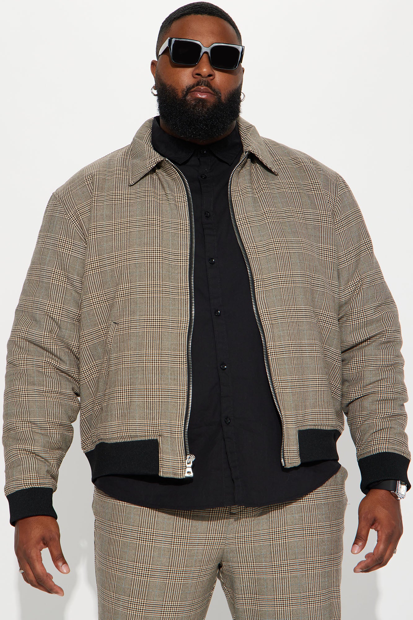 Anderson Plaid Bomber Jacket - Camel/combo - Image 4