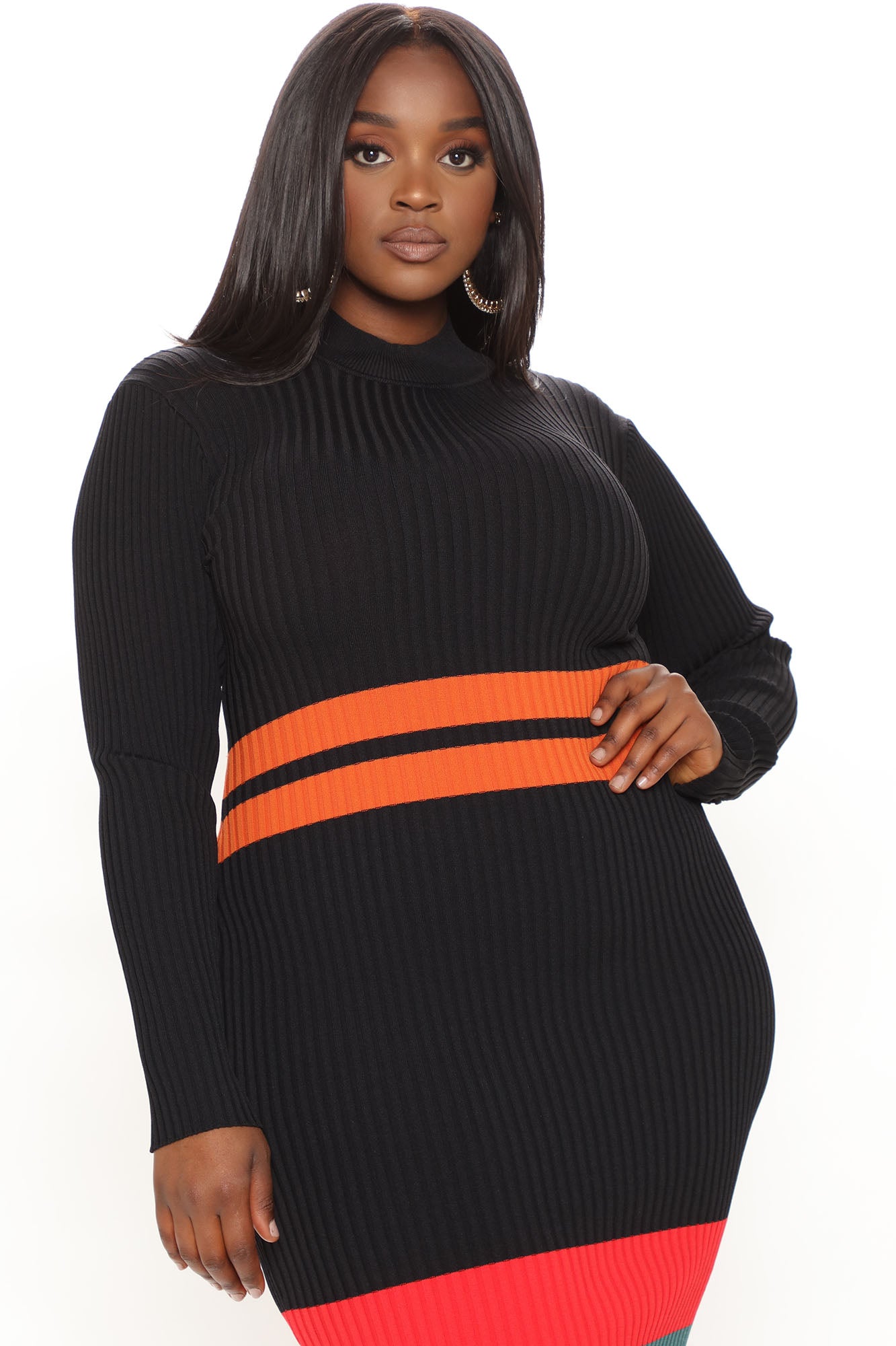Amazing Grace Sweater Midi Dress - Black/combo - Image 6
