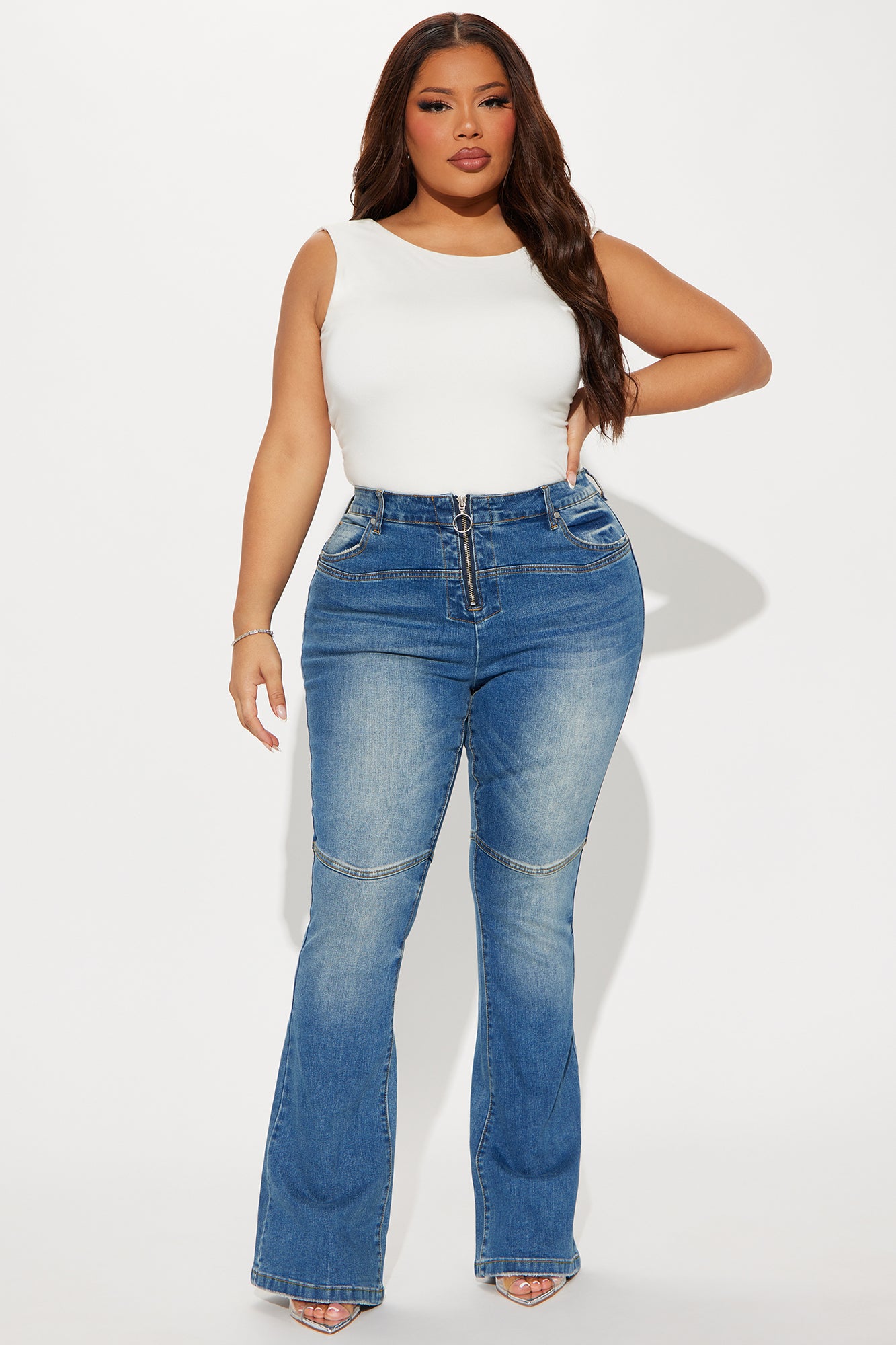 Camila Stretch Bootcut Jeans - Medium Wash - Image 4