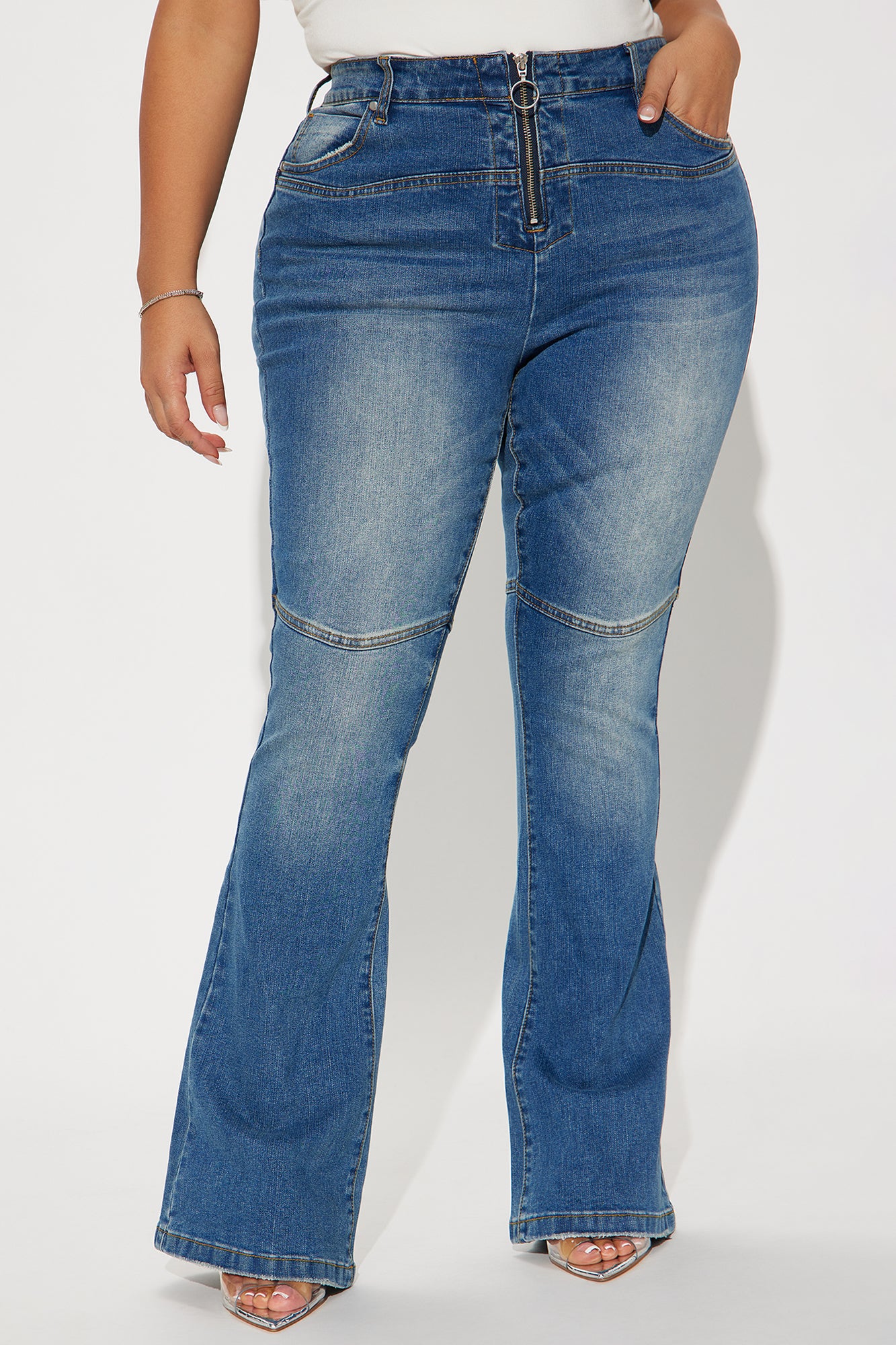 Camila Stretch Bootcut Jeans - Medium Wash - Image 5