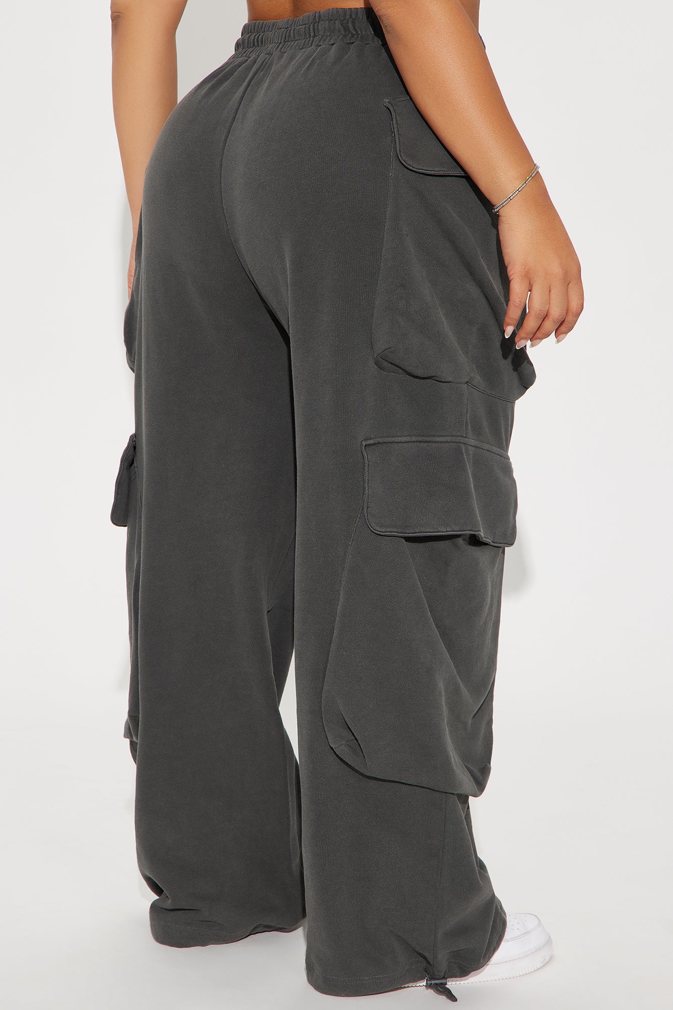 Kayla Cargo Sweatpants - Charcoal - Image 7