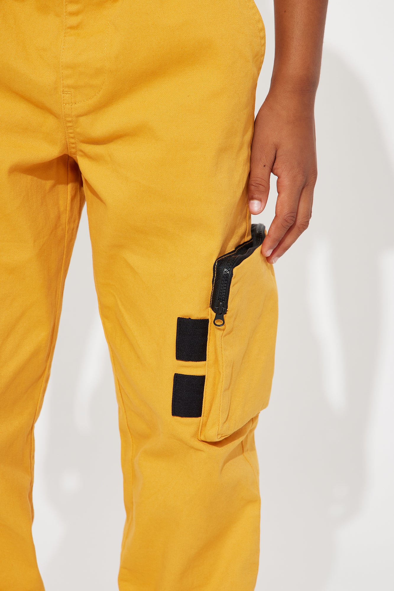 Mini Tough Is My Middle Name Cargo Twill Jogger Pant - Mustard - Image 3