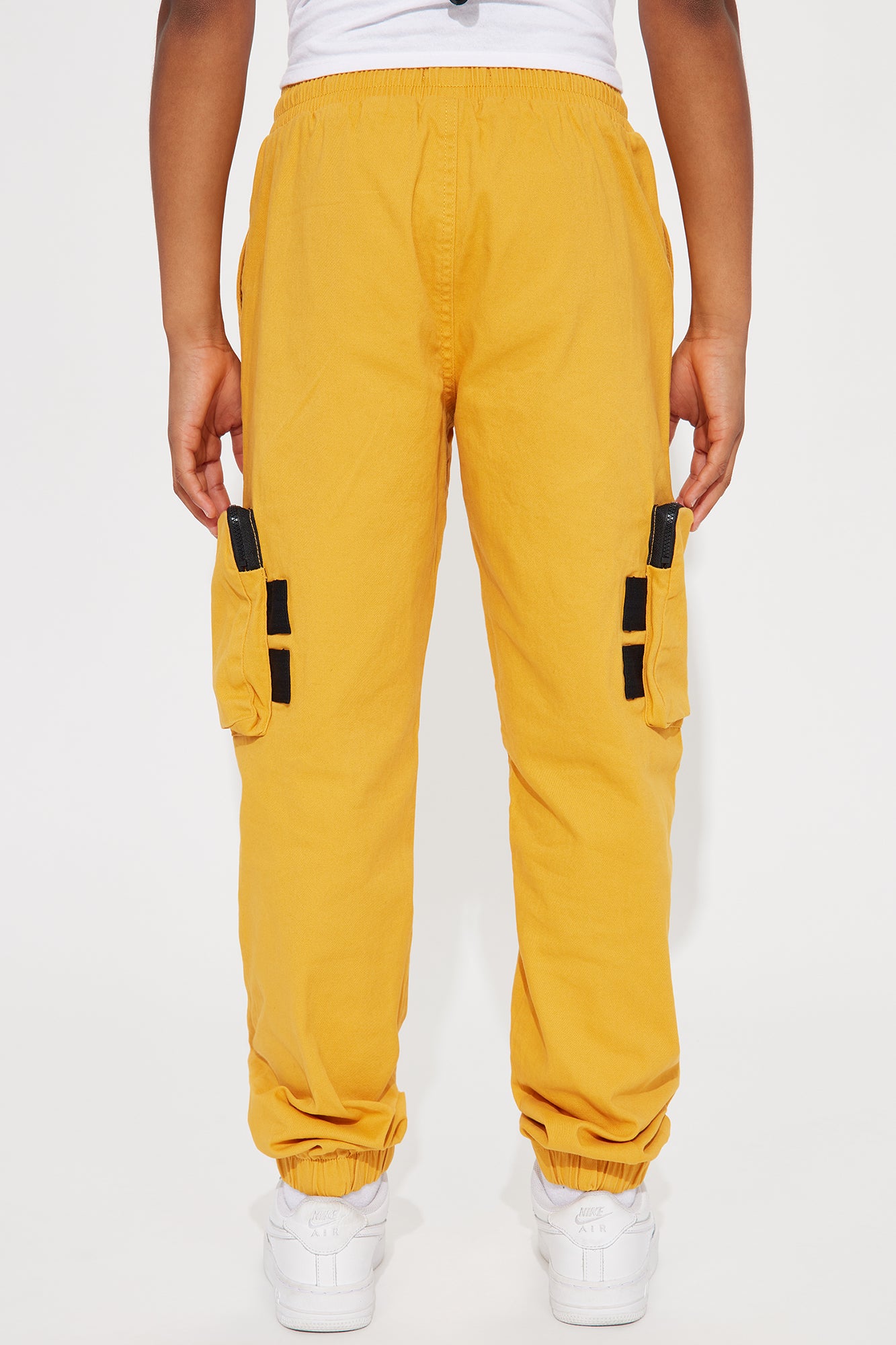 Mini Tough Is My Middle Name Cargo Twill Jogger Pant - Mustard - Image 4