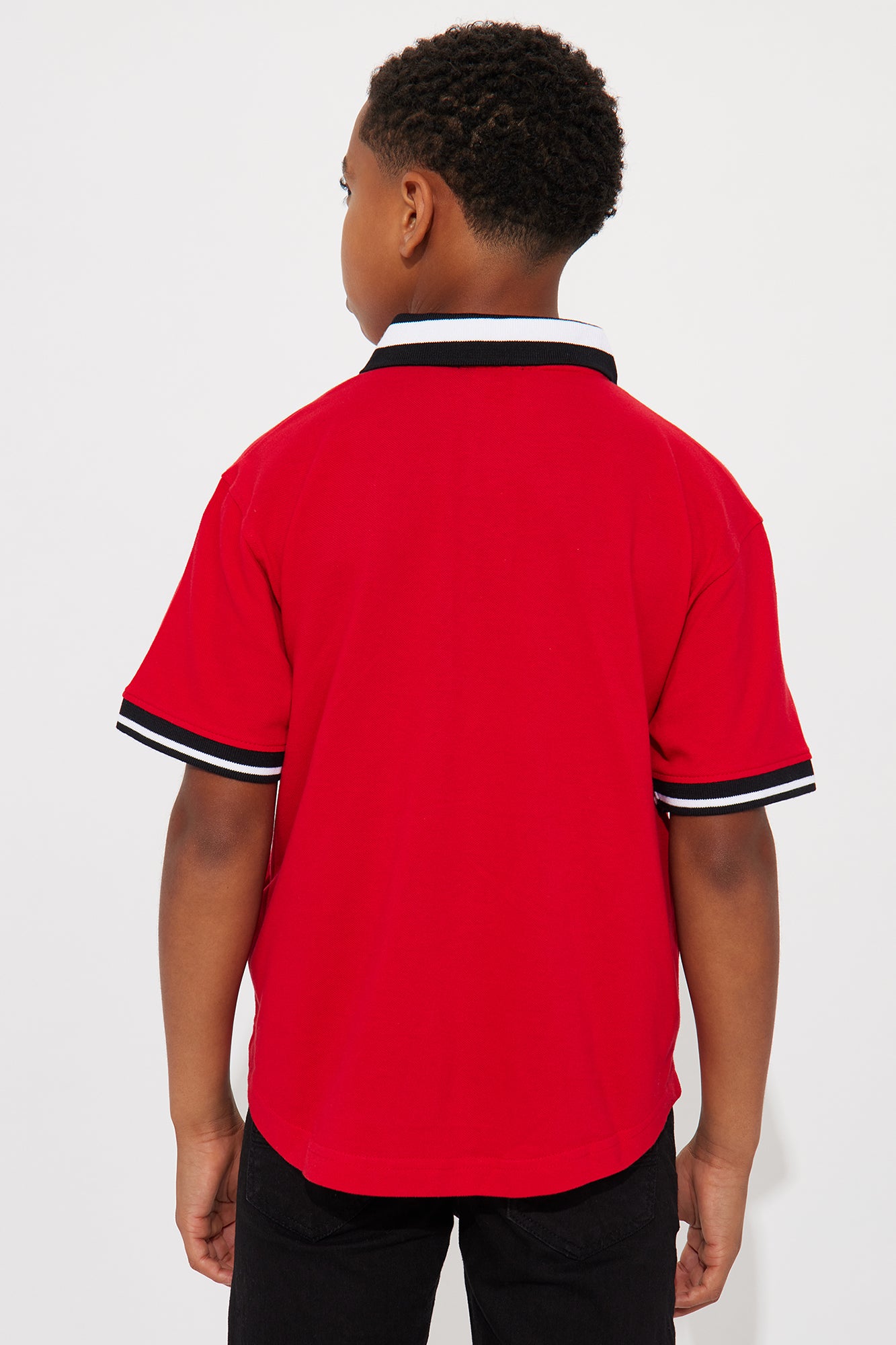 Mini Rick Short Sleeve Polo - Red - Image 4