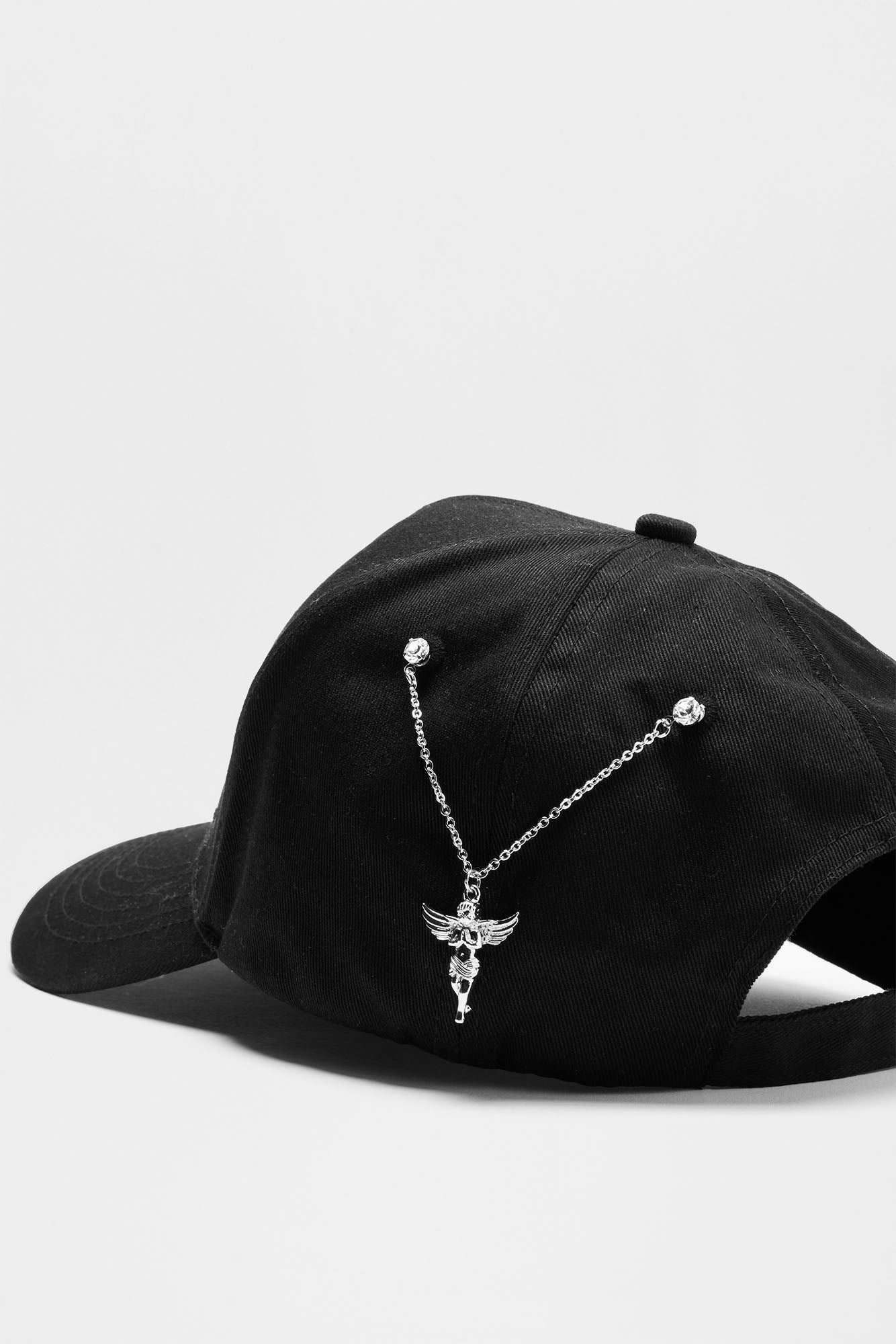 Angel Hat Chain Pin - Silver - Image 3