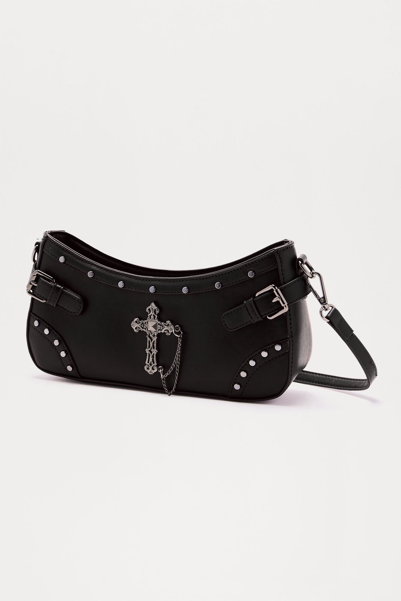 Night Prayer Shoulder Handbag - Black - Image 4
