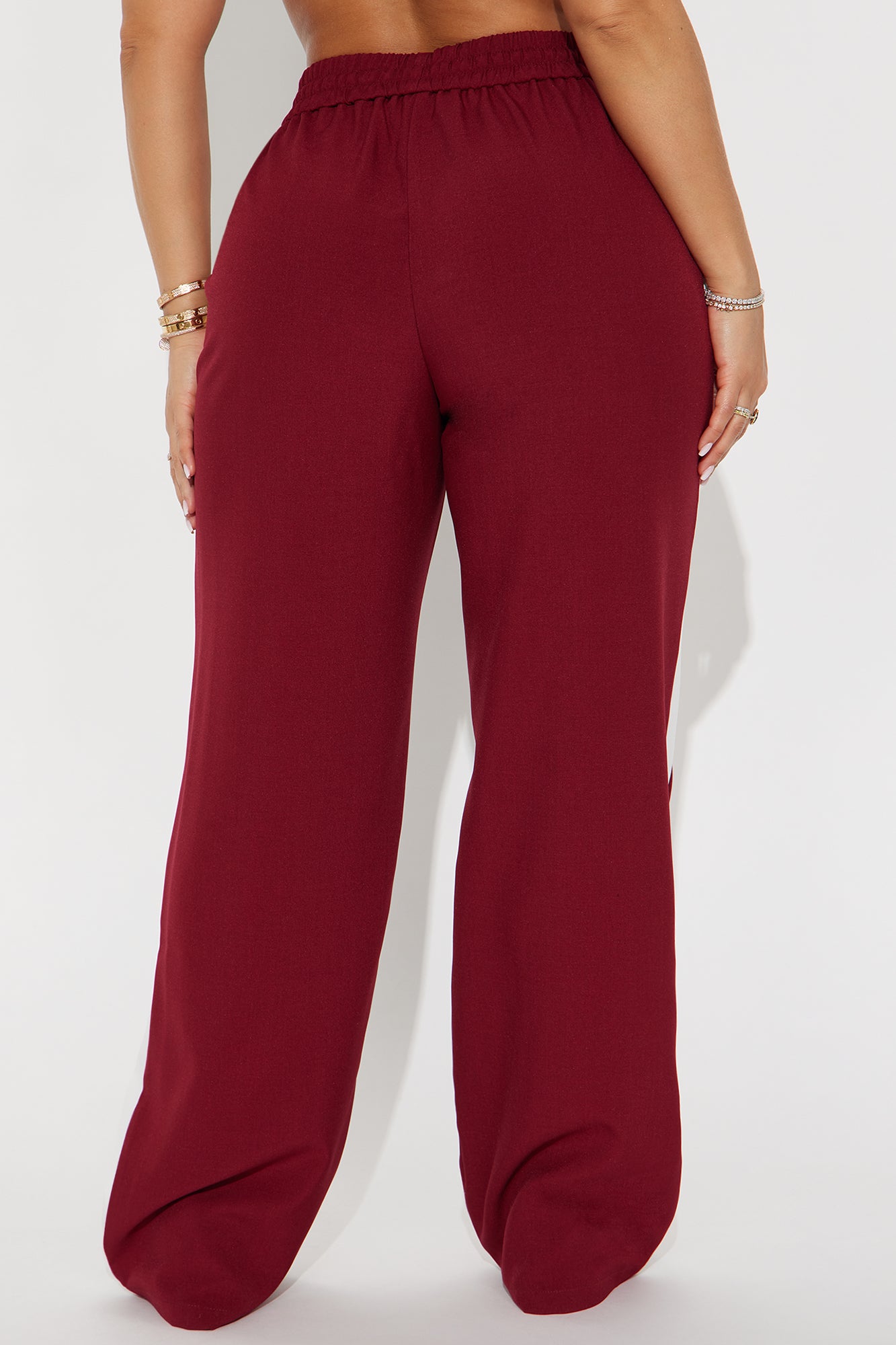 Never Too Late Track Pant - Burgundy/combo - Image 3