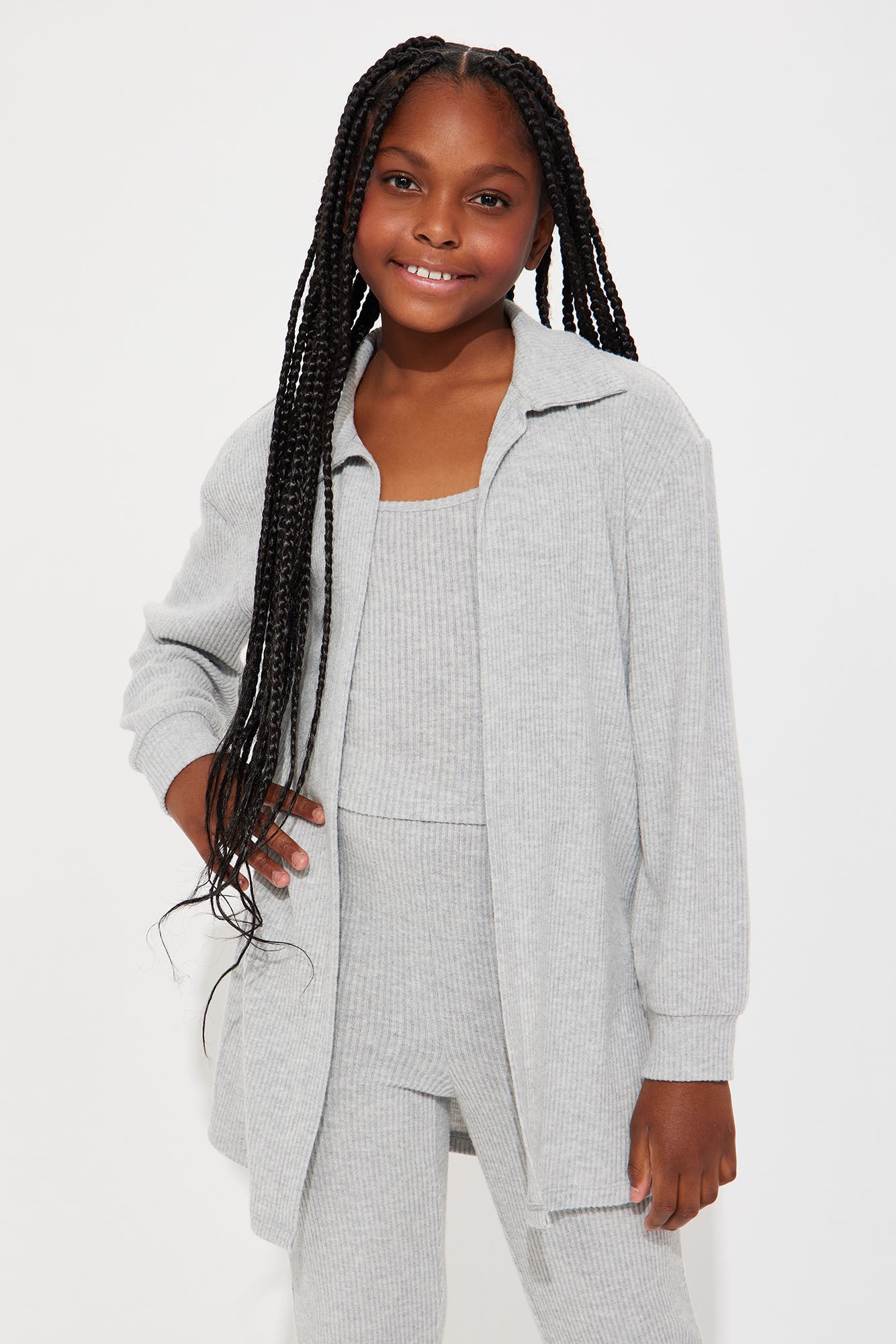 Mini Easy Weekend 3 Piece Legging Set - Heather Grey - Image 3