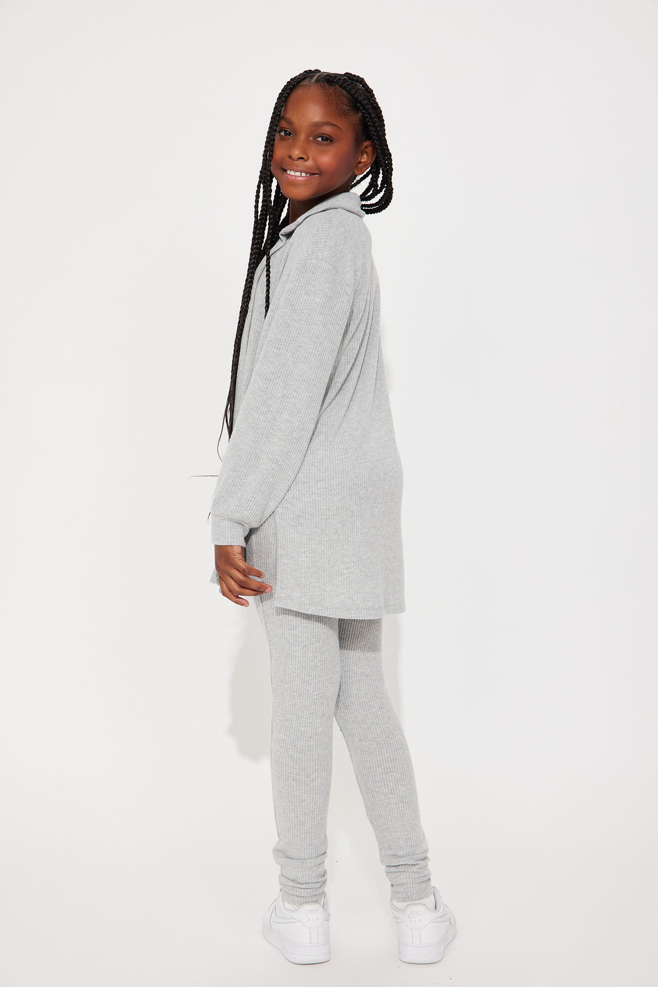 Mini Easy Weekend 3 Piece Legging Set - Heather Grey - Image 4