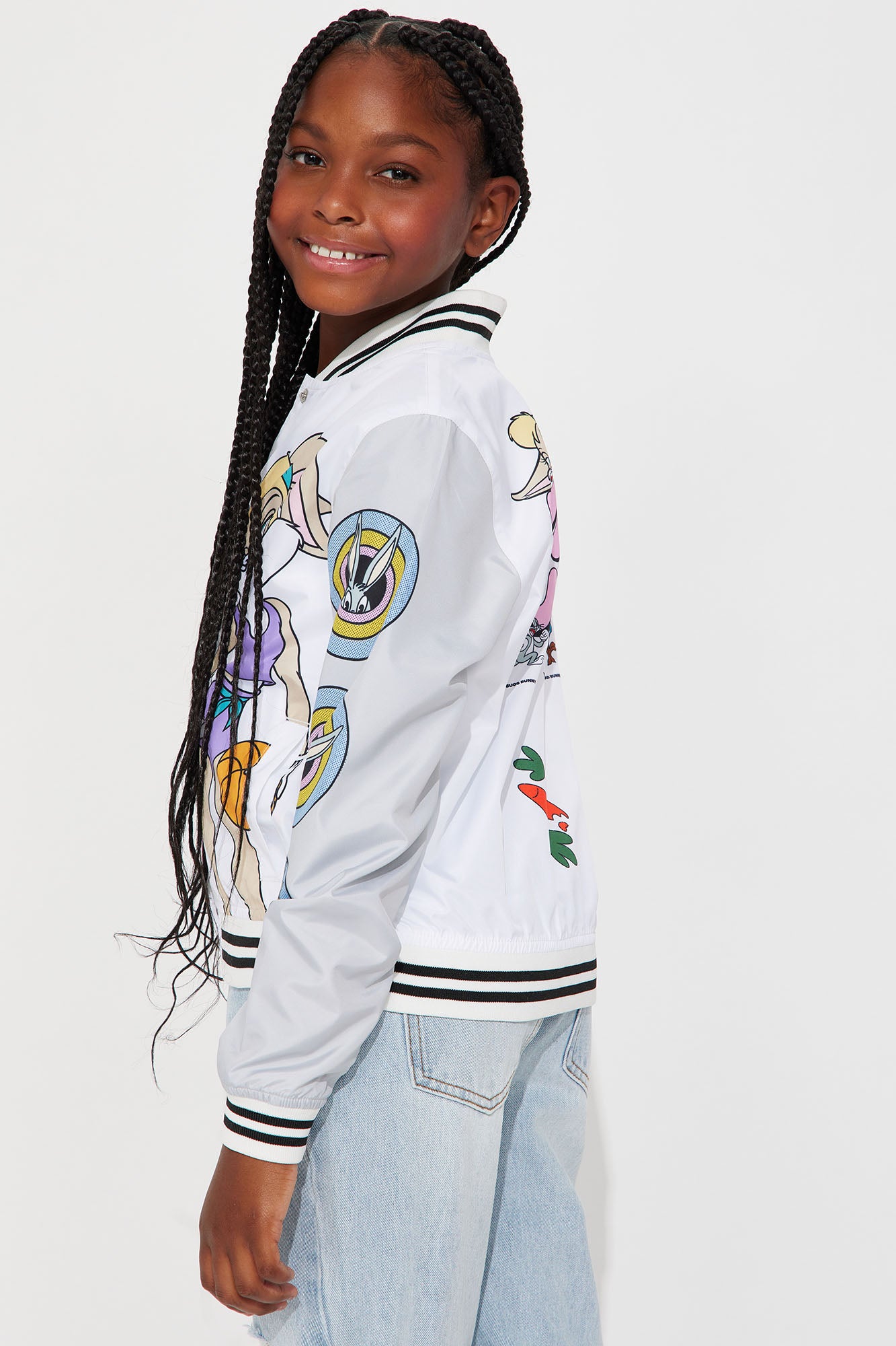 Mini Looney Tunes Varsity Windbreaker - White - Image 6