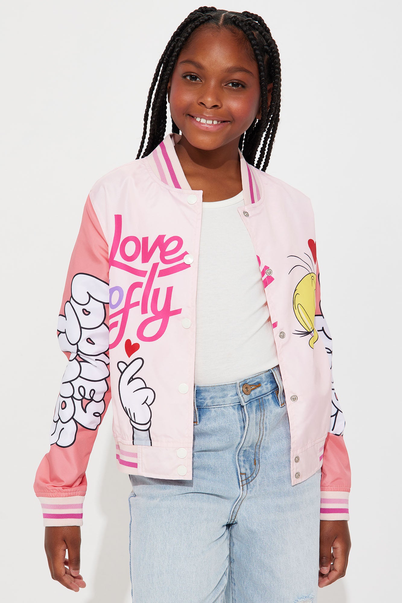 Mini Love To Fly Varsity Windbreaker - Pink - Image 3