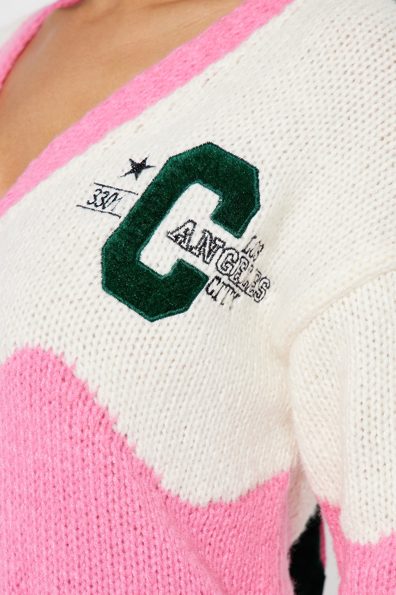 Varsity Sweatshirt Mini Dress - Pink - Image 3