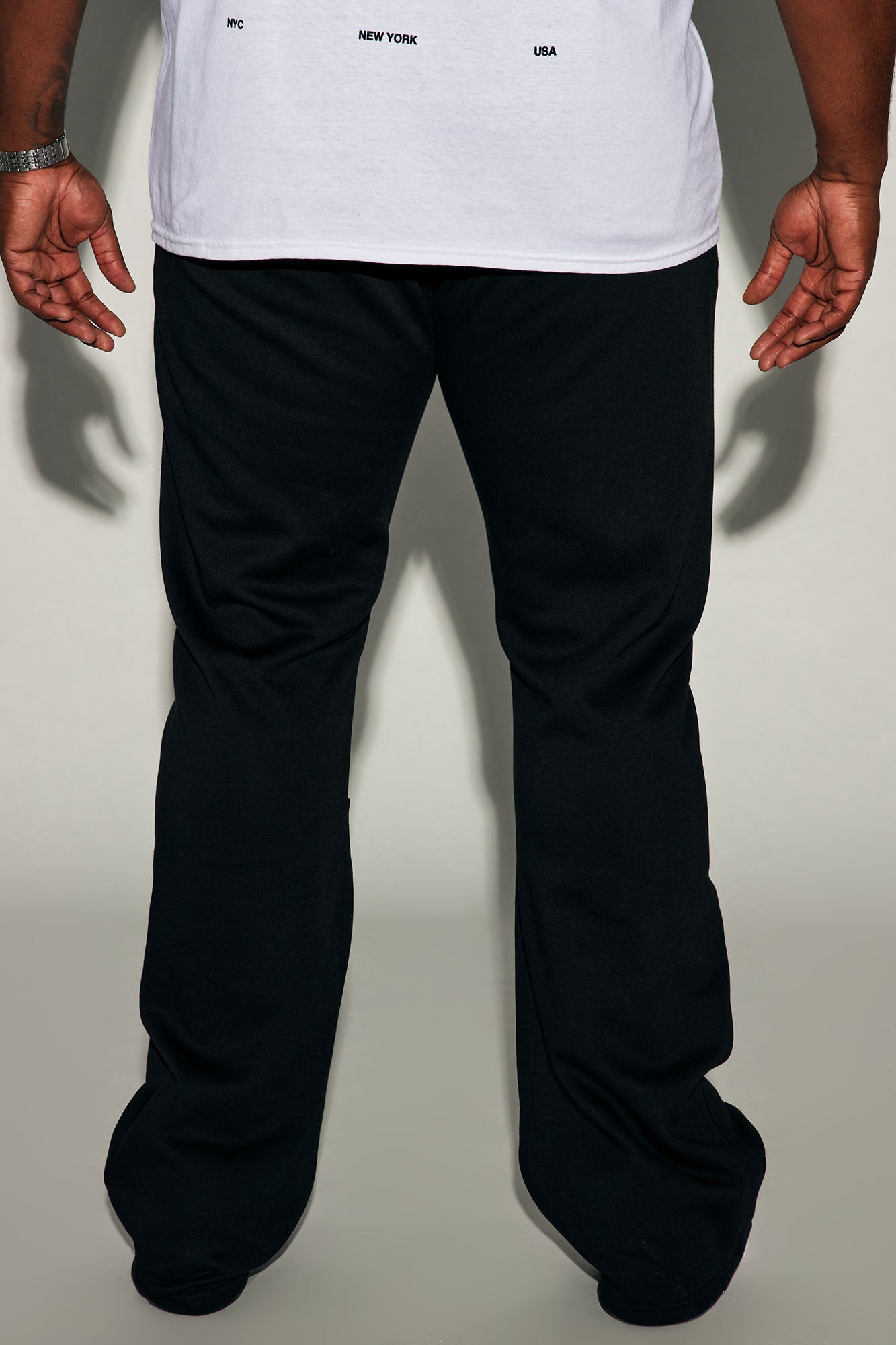 Barbwire Flared Sweatpants - Black - Image 7