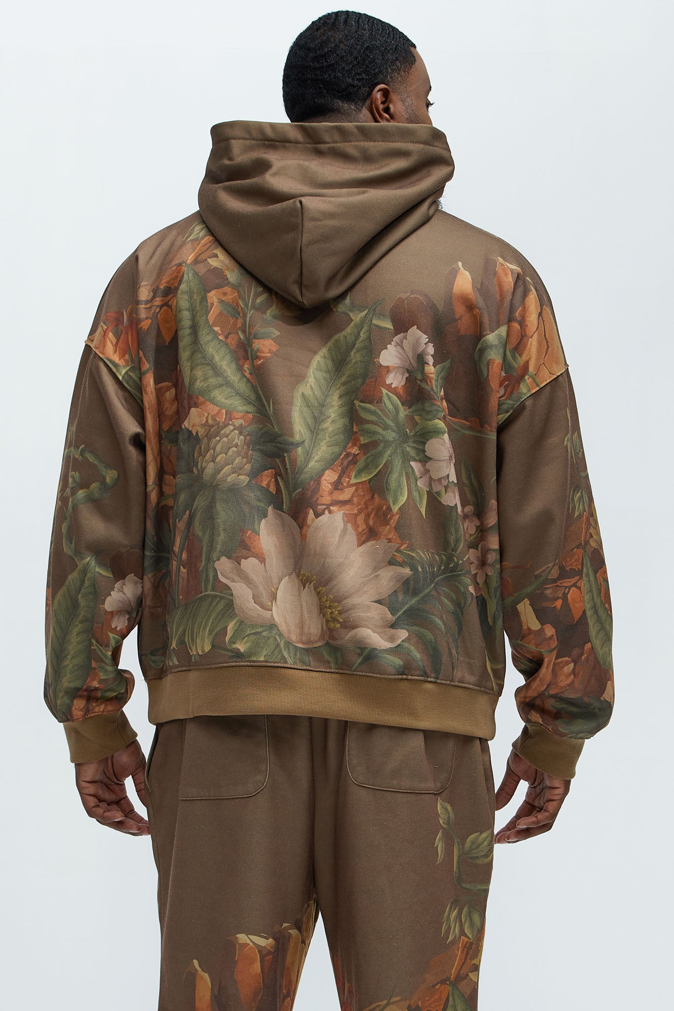 Botanic Oversized Hoodie - Brown - Image 8
