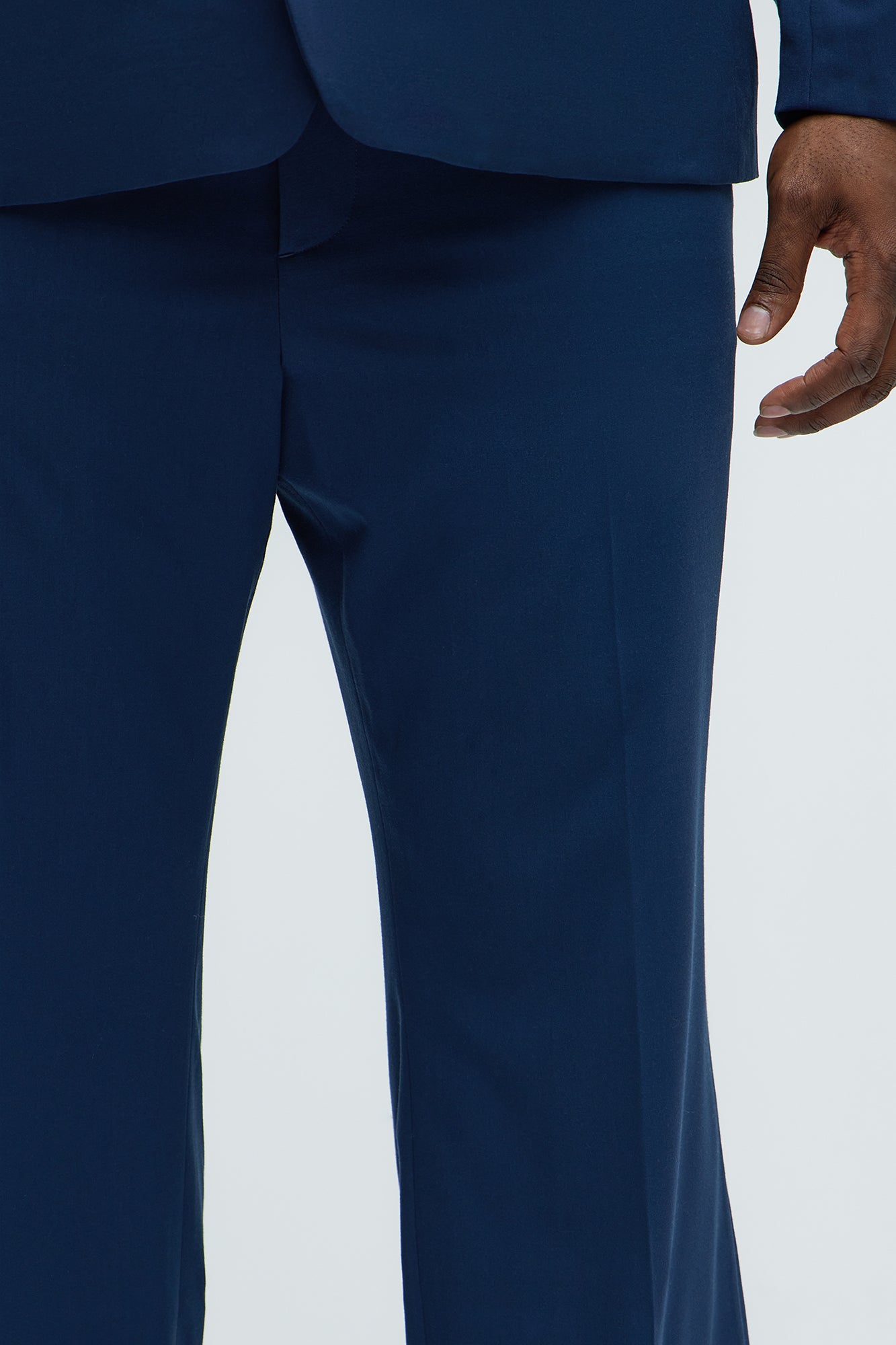 Modern Stretch Straight Trousers - Navy - Image 8
