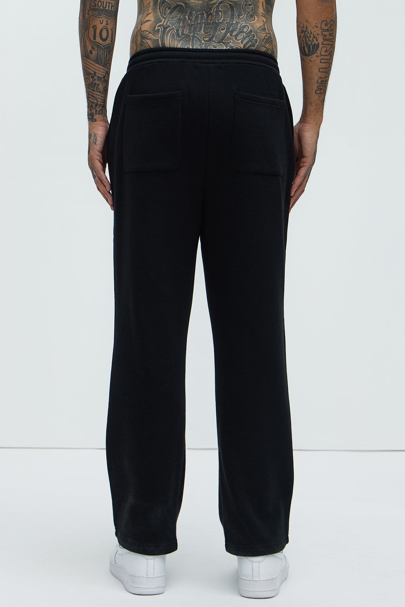 Tyson Elm Zip Hem Straight Sweatpants - Black - Image 5
