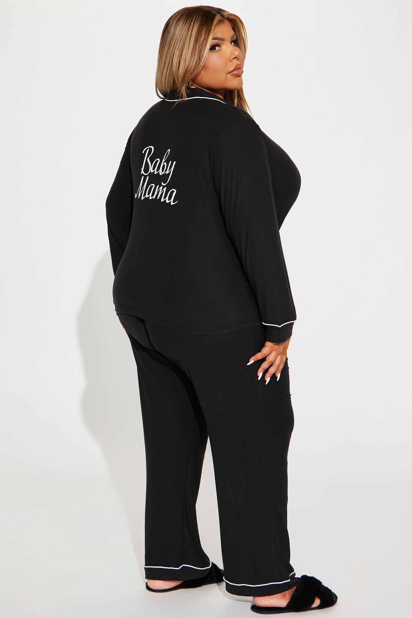 Baby Mama PJ Pant Set - Black - Image 7