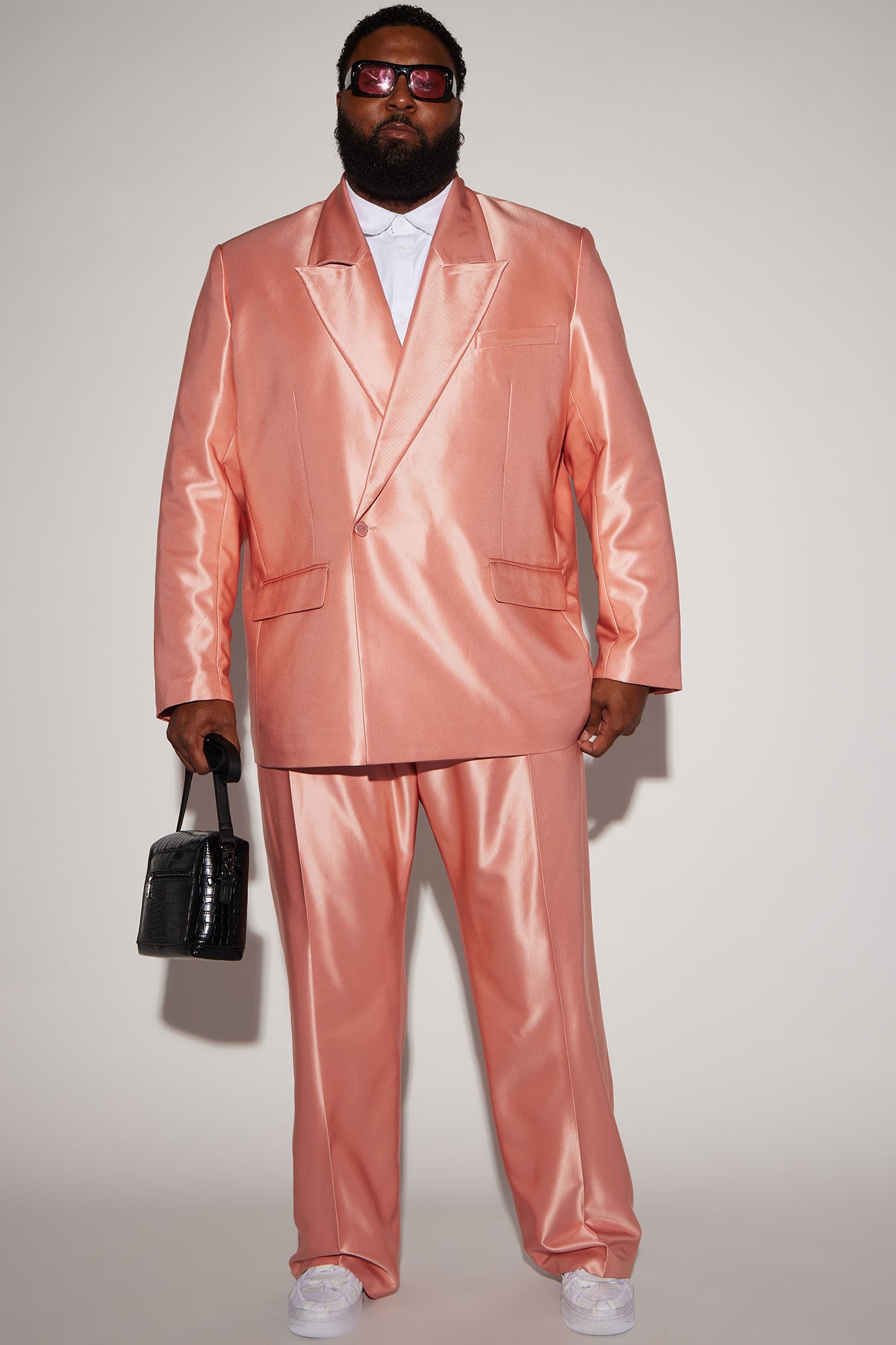 Call On Me Boxy Double Breasted Suit Jacket - Mauve - Image 6