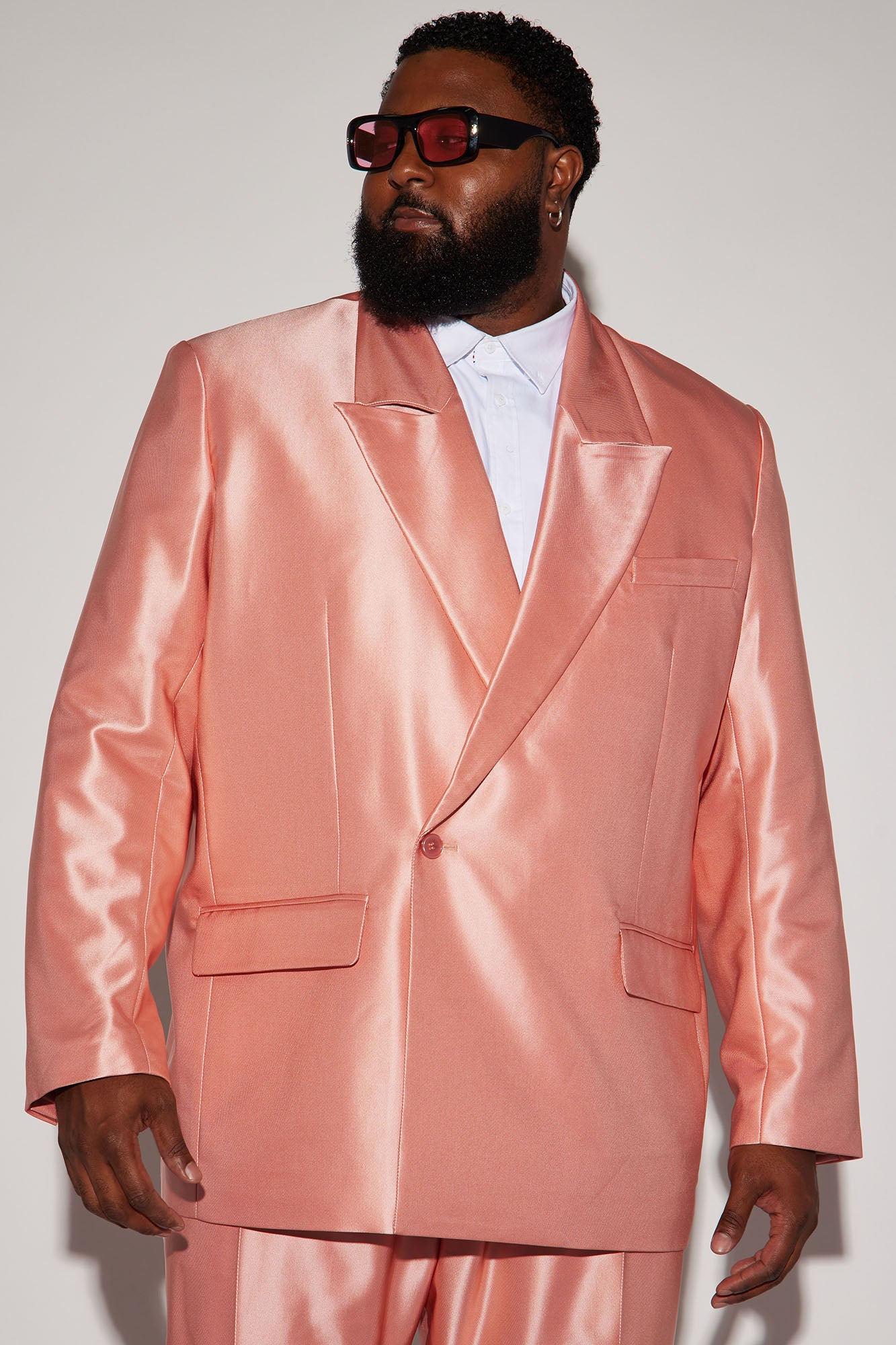 Call On Me Boxy Double Breasted Suit Jacket - Mauve - Image 5