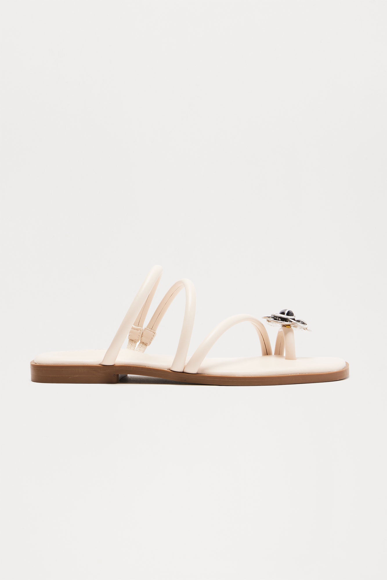 Camilo Flower Sandals - Ivory - Image 3