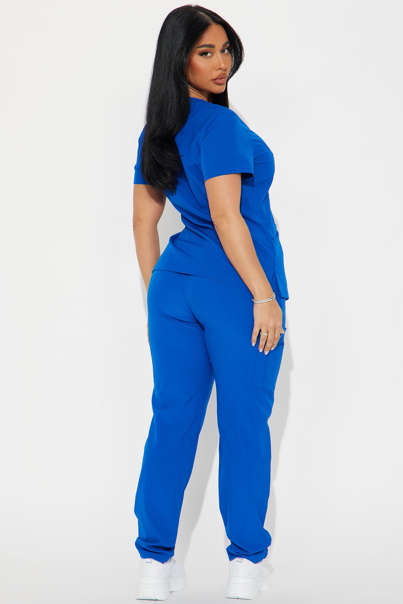 Caretaker 4 Way Stretch Uniform Scrub Set - Royal - Image 3