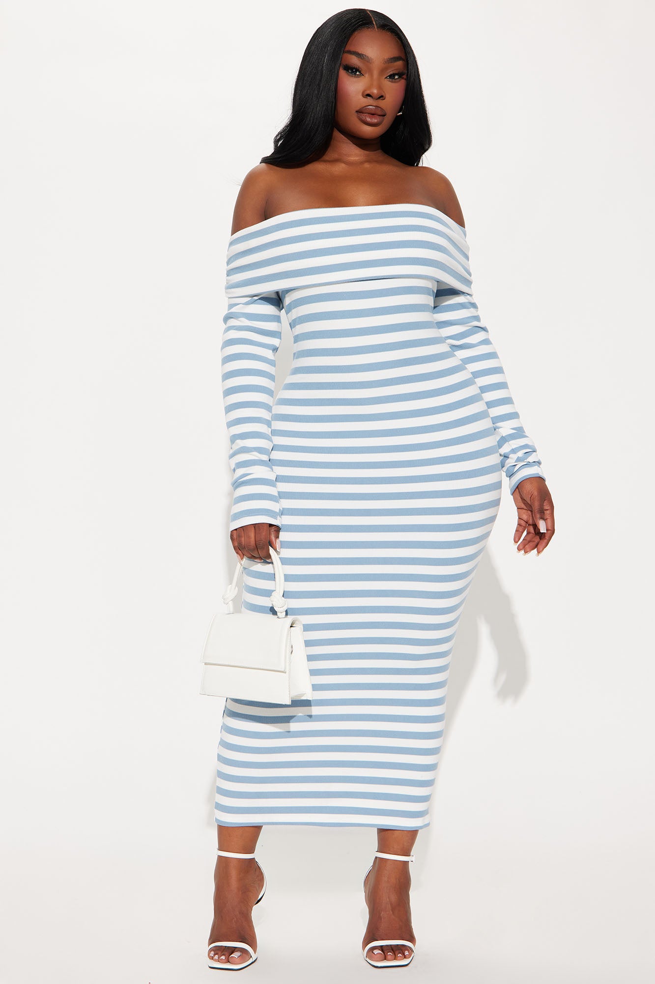 True Masterpiece Striped Midi Dress - Blue/combo - Image 4