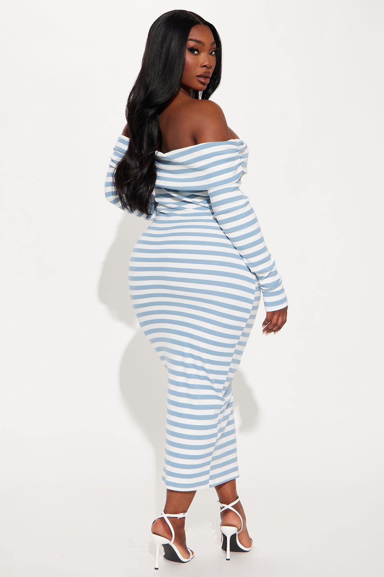 True Masterpiece Striped Midi Dress - Blue/combo - Image 6