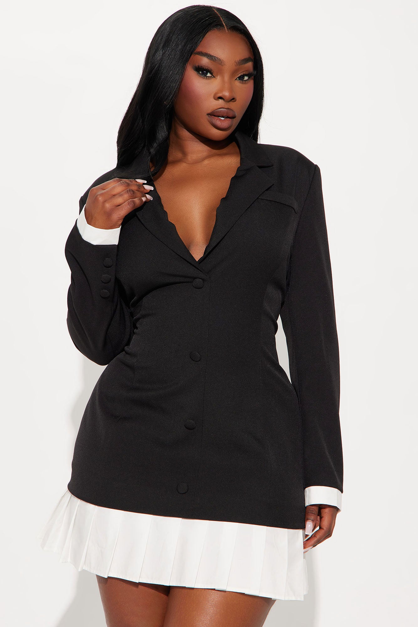 Trust The Process Blazer Mini Dress - Black - Image 5