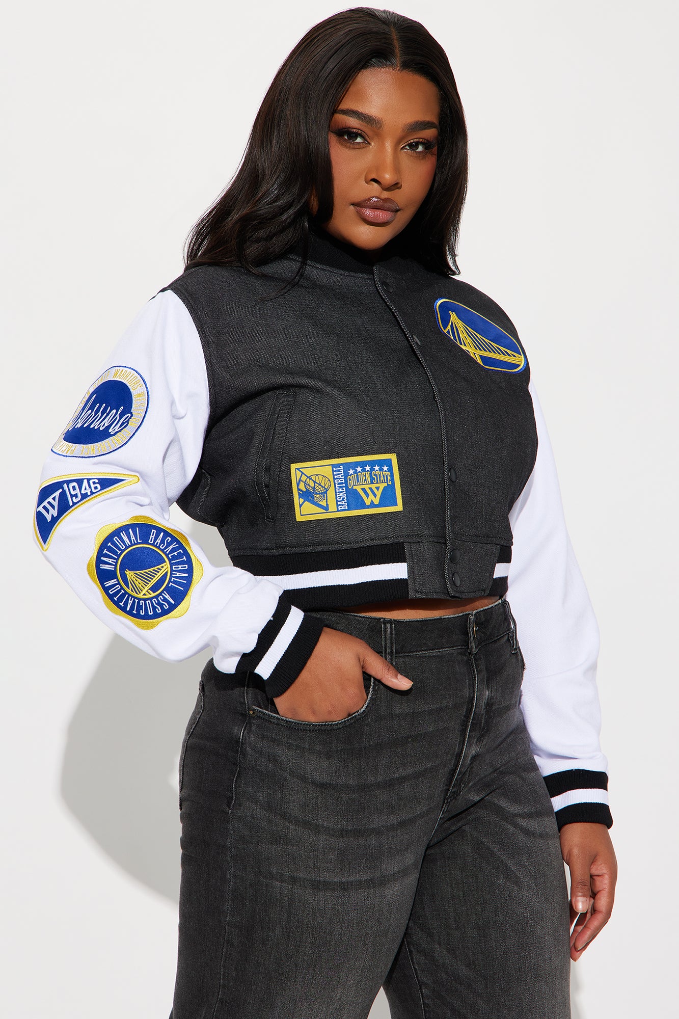 Warriors Home Game Jacket - Black Wash - Image 9