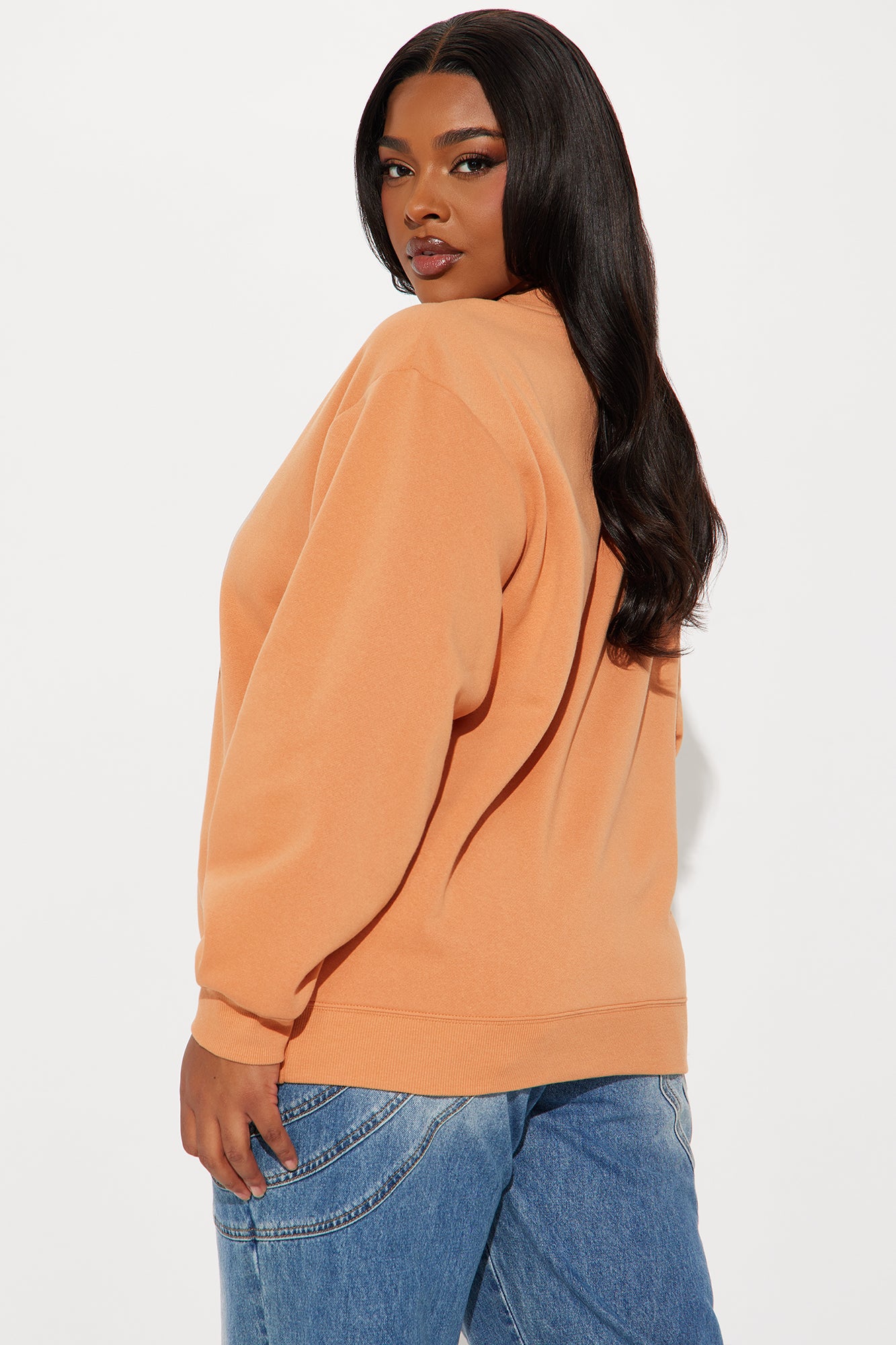 Aaliyah Wild West Crew Neck Sweatshirt - Rust - Image 7