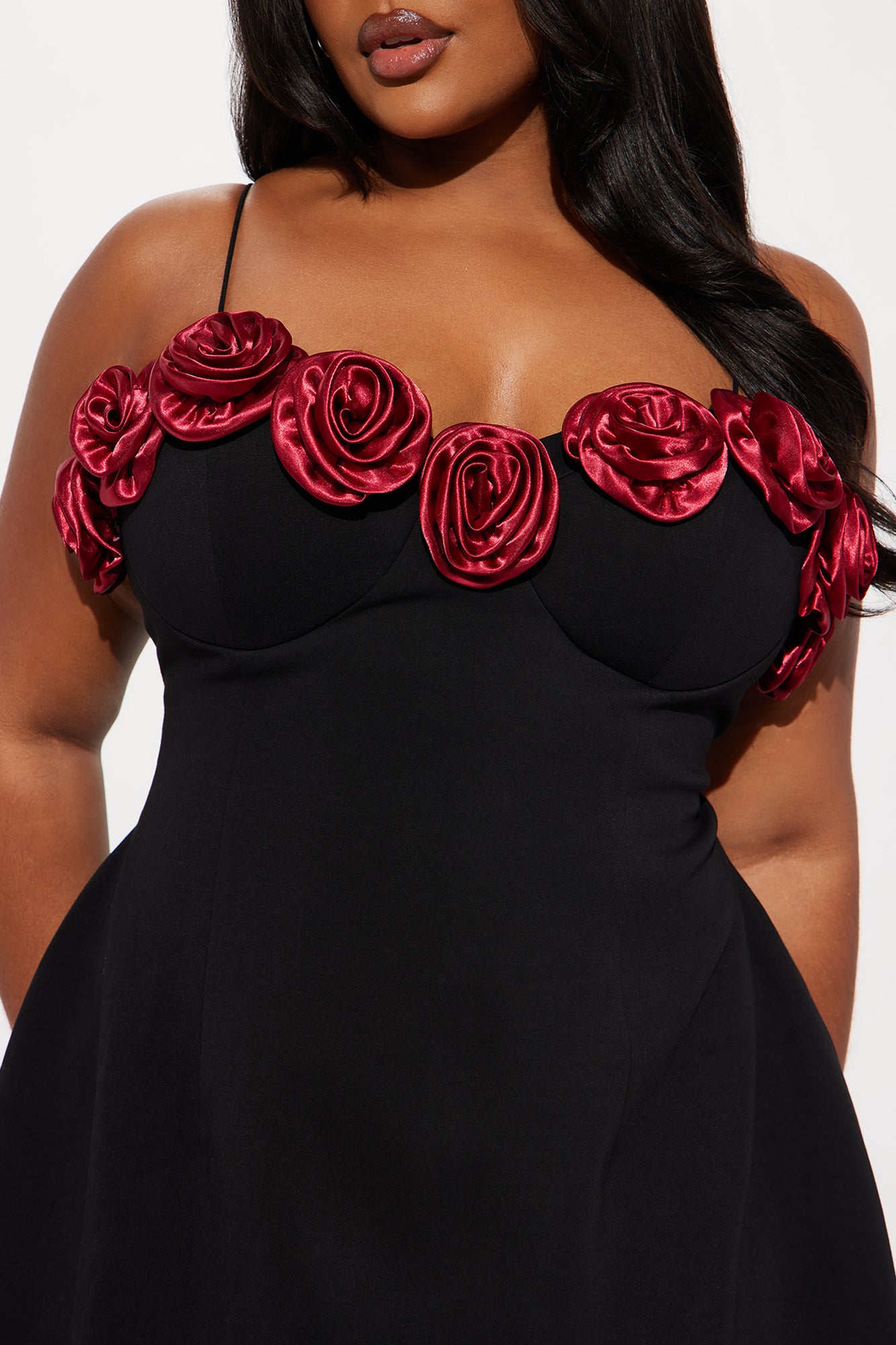 Relentless Love Rosette Mini Dress - Black - Image 6