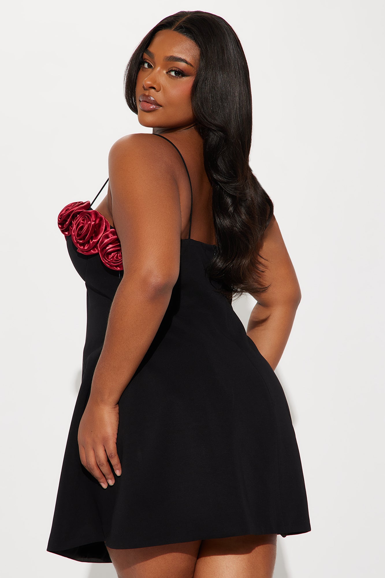 Relentless Love Rosette Mini Dress - Black - Image 7