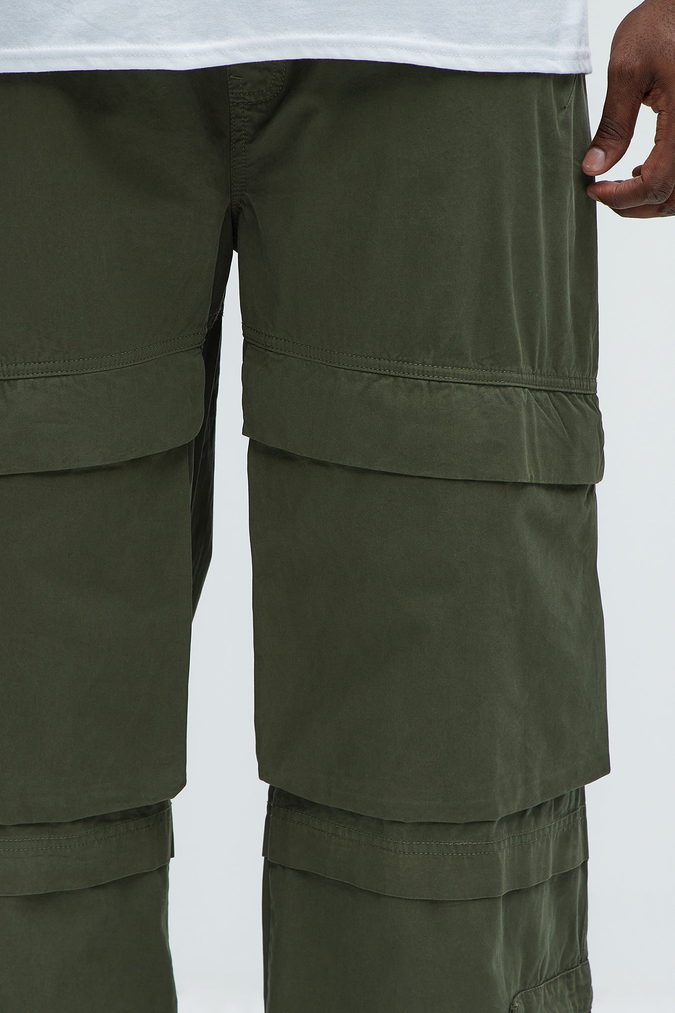 Rylan Wide Leg Cargo Pants - Olive - Image 8