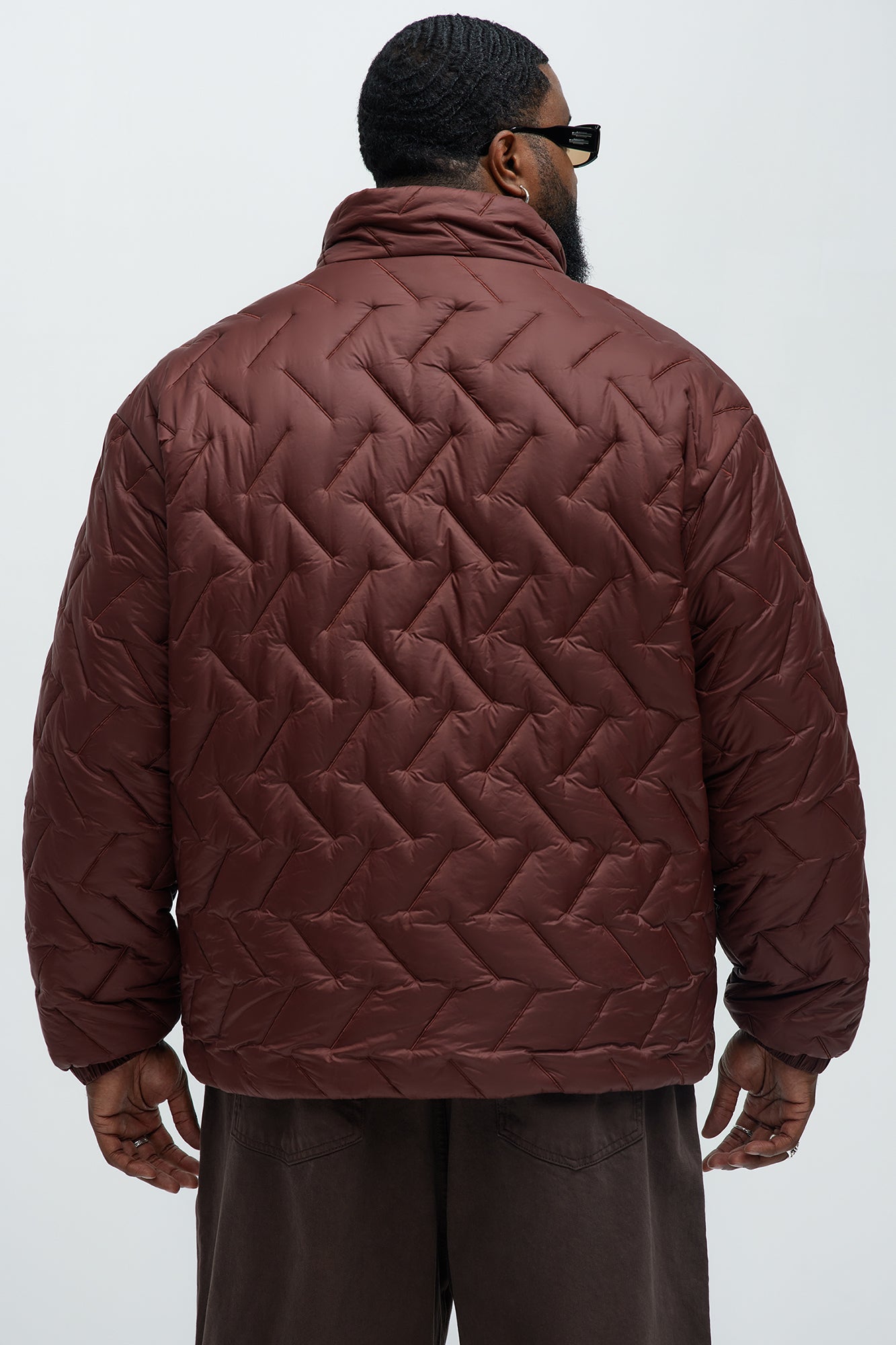 Off Road Quilted Jacket - Burgundy - Image 10