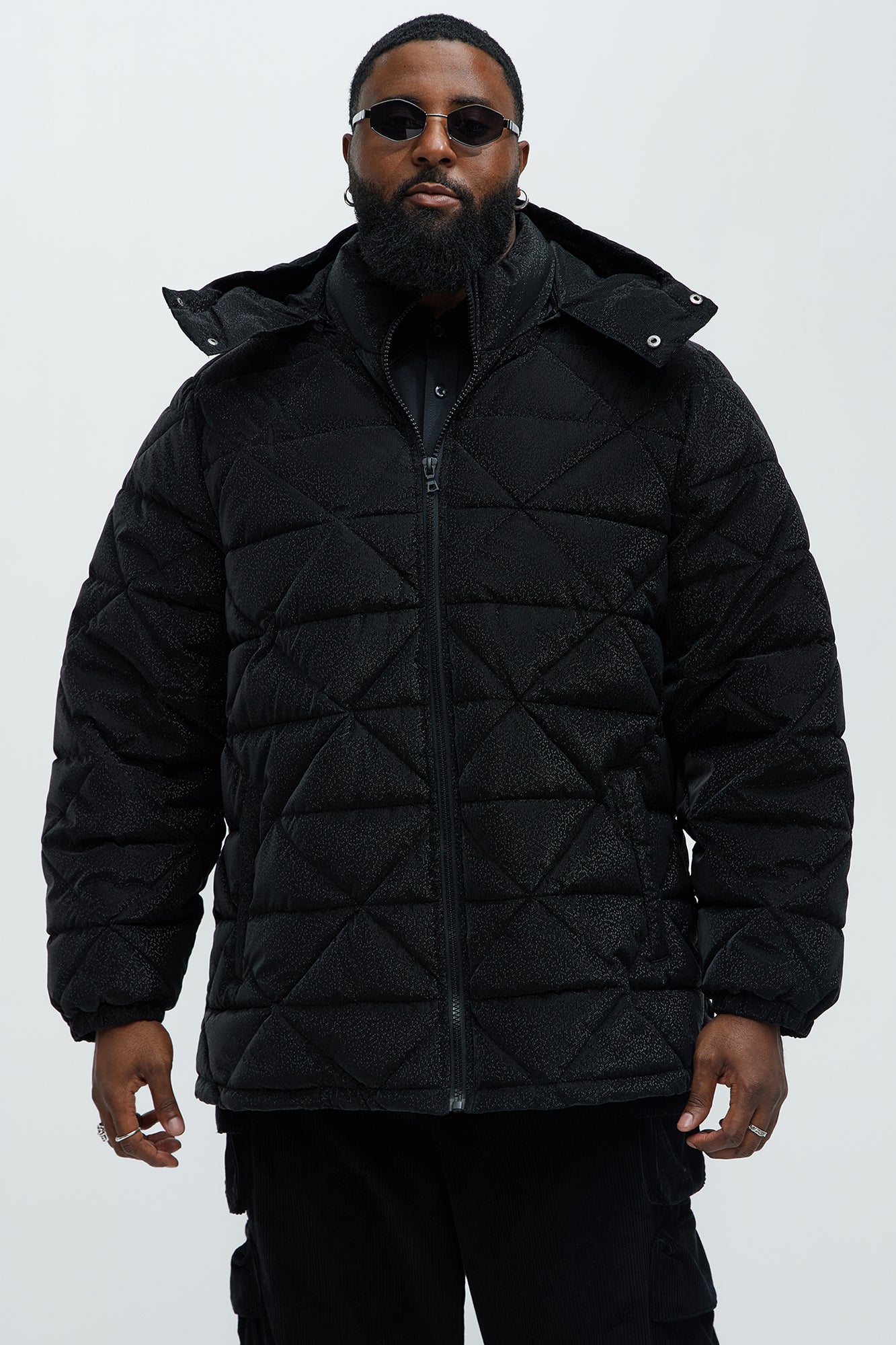 Misael Hooded Puffer - Black - Image 8
