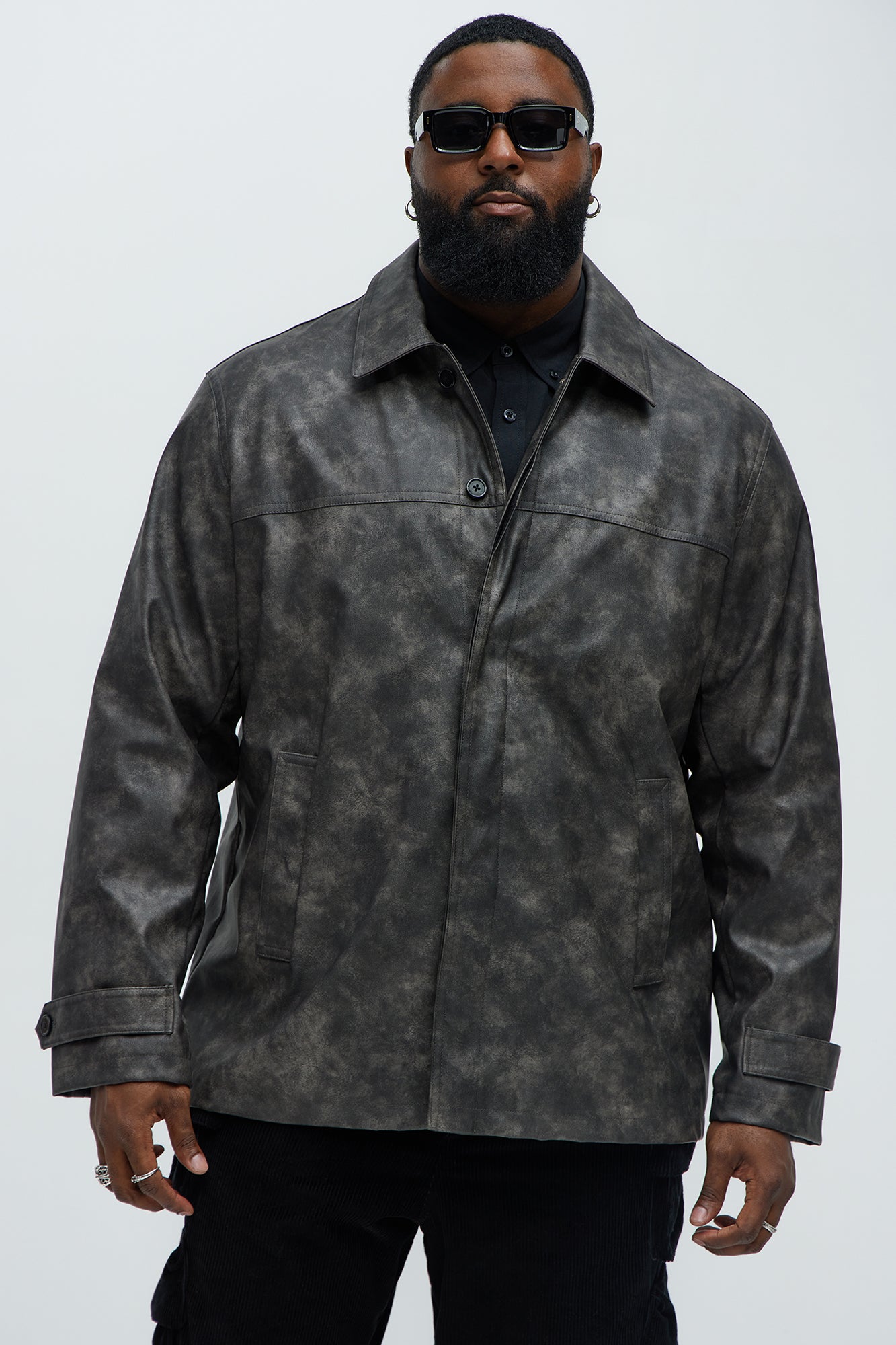 Wanna Go Back Faux Leather Jacket - Black - Image 7