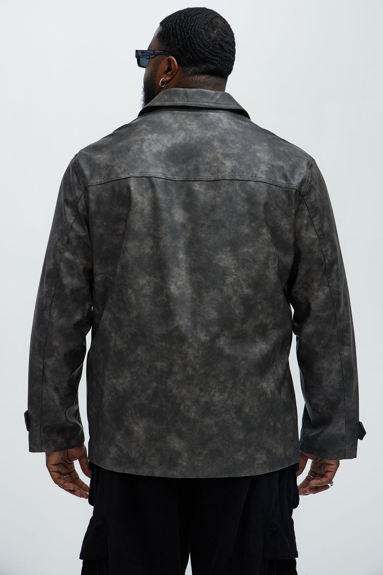 Wanna Go Back Faux Leather Jacket - Black - Image 9